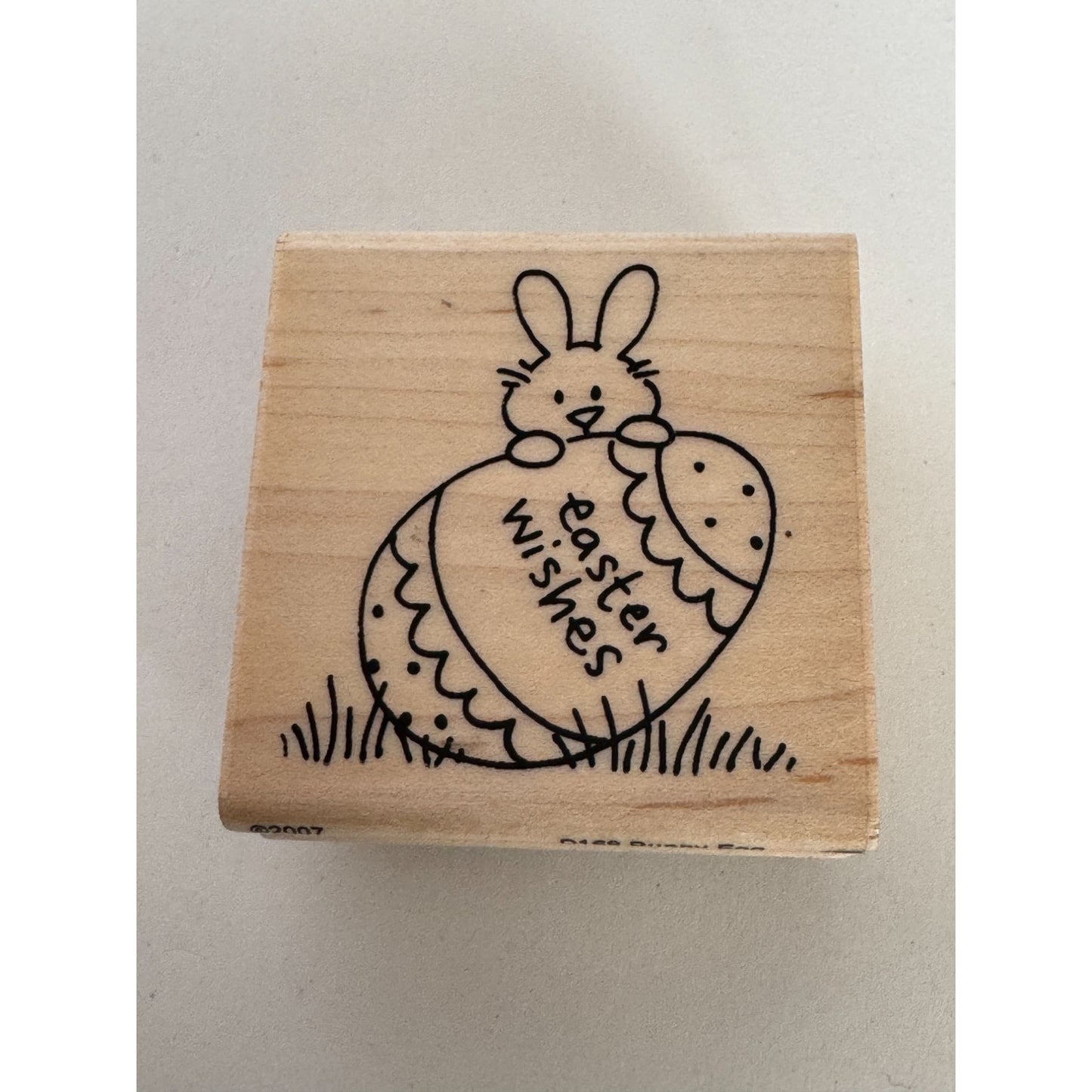 Stampendous Rubber Stamp Bunny Egg Easter Wishes Rabbit Spring Card Making