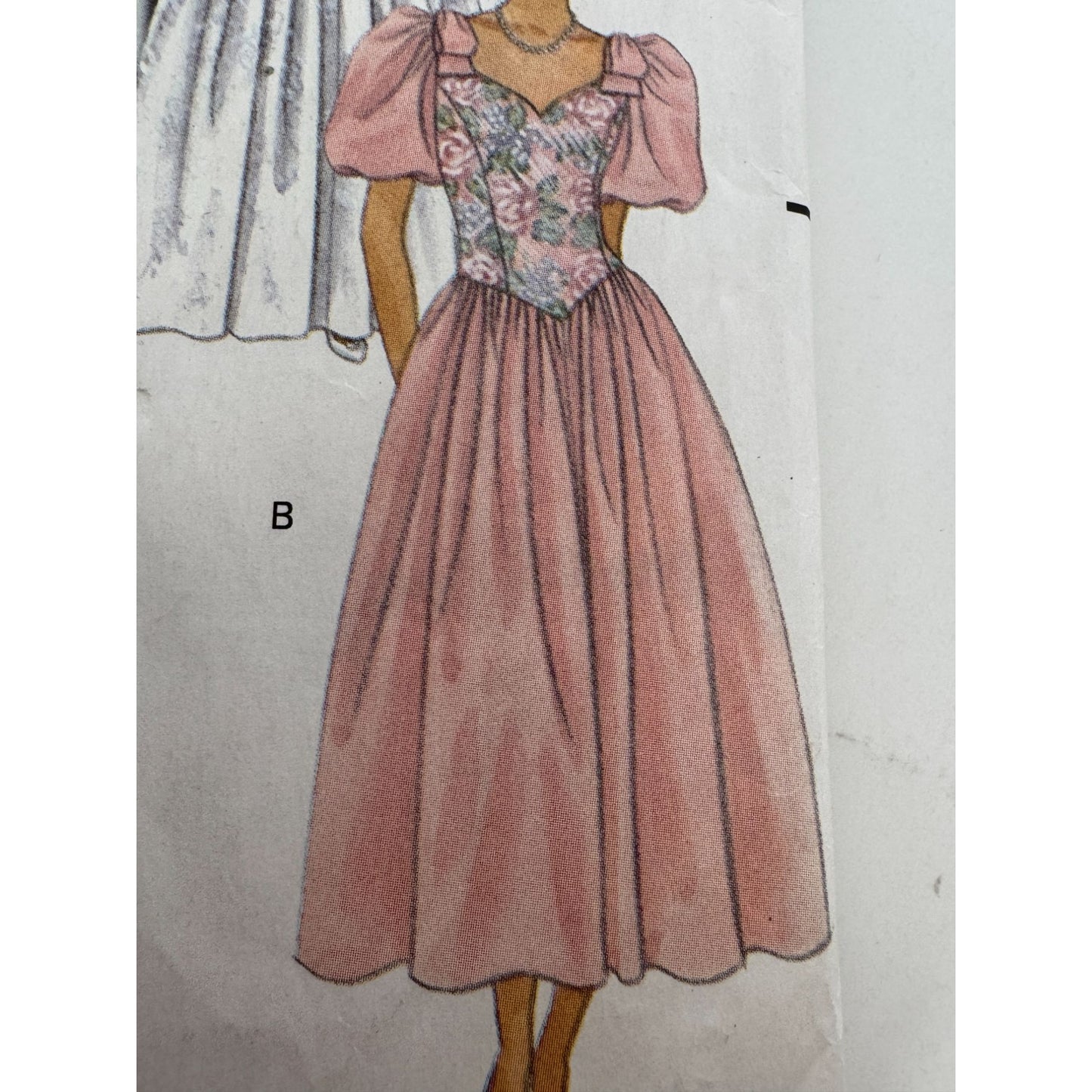 Butterick Sewing Pattern 5321 Dress Tea or Evening Length 6 8 10 Wedding 90s UC