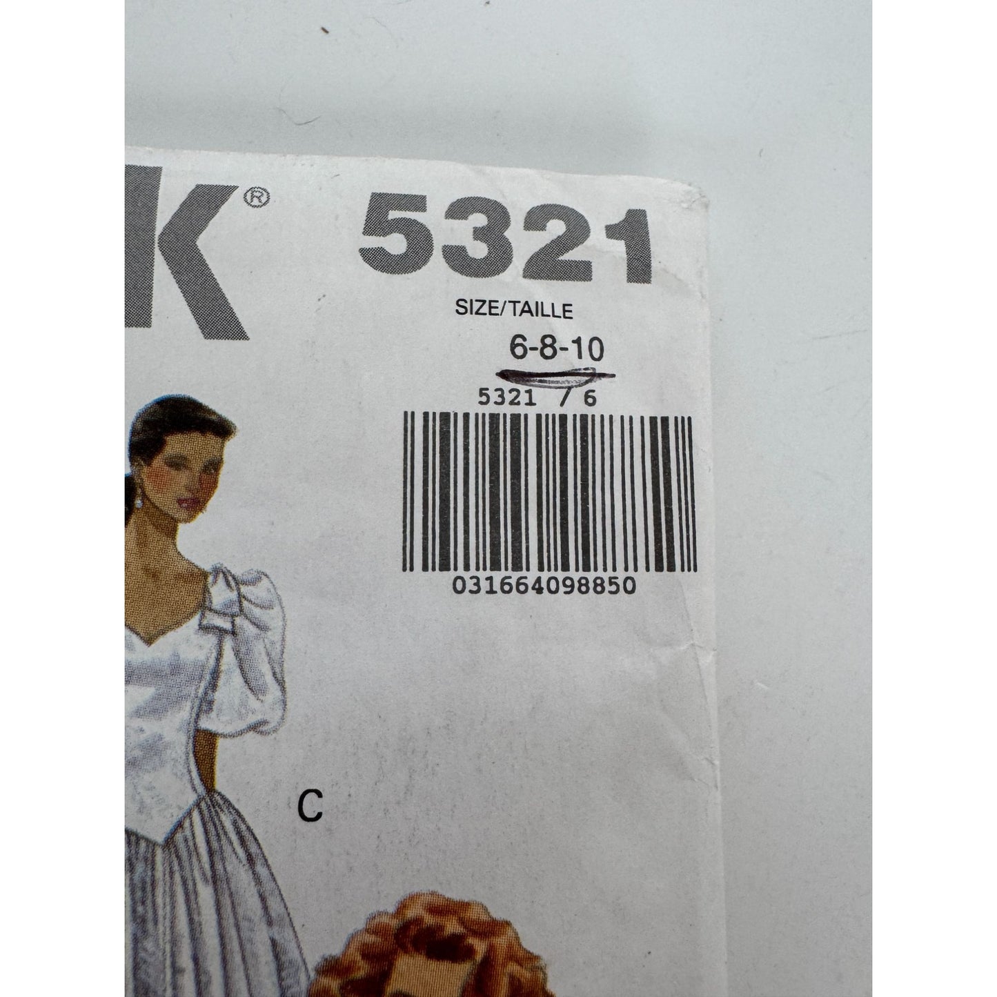 Butterick Sewing Pattern 5321 Dress Tea or Evening Length 6 8 10 Wedding 90s UC