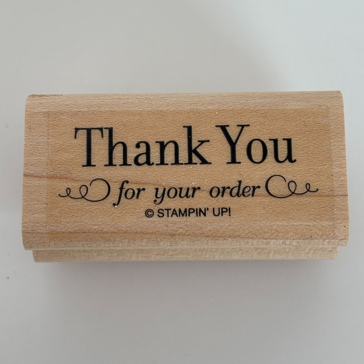Stampin Up Rubber Stamp Thank You for Your Order Business Card Words Merchant TY