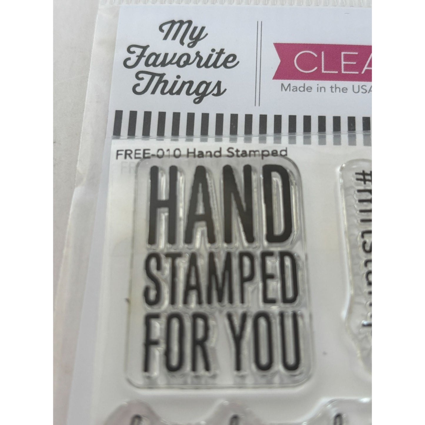 My Favorite Things Clear Stamps Set Hand Stamped For You Happy Mail Handmade By