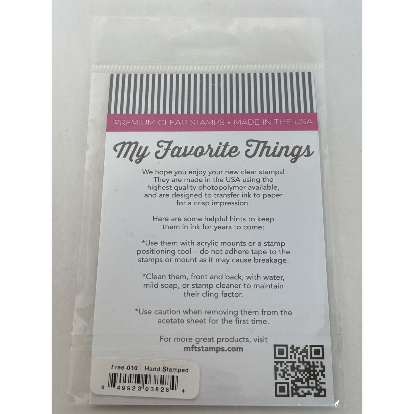 My Favorite Things Clear Stamps Set Hand Stamped For You Happy Mail Handmade By