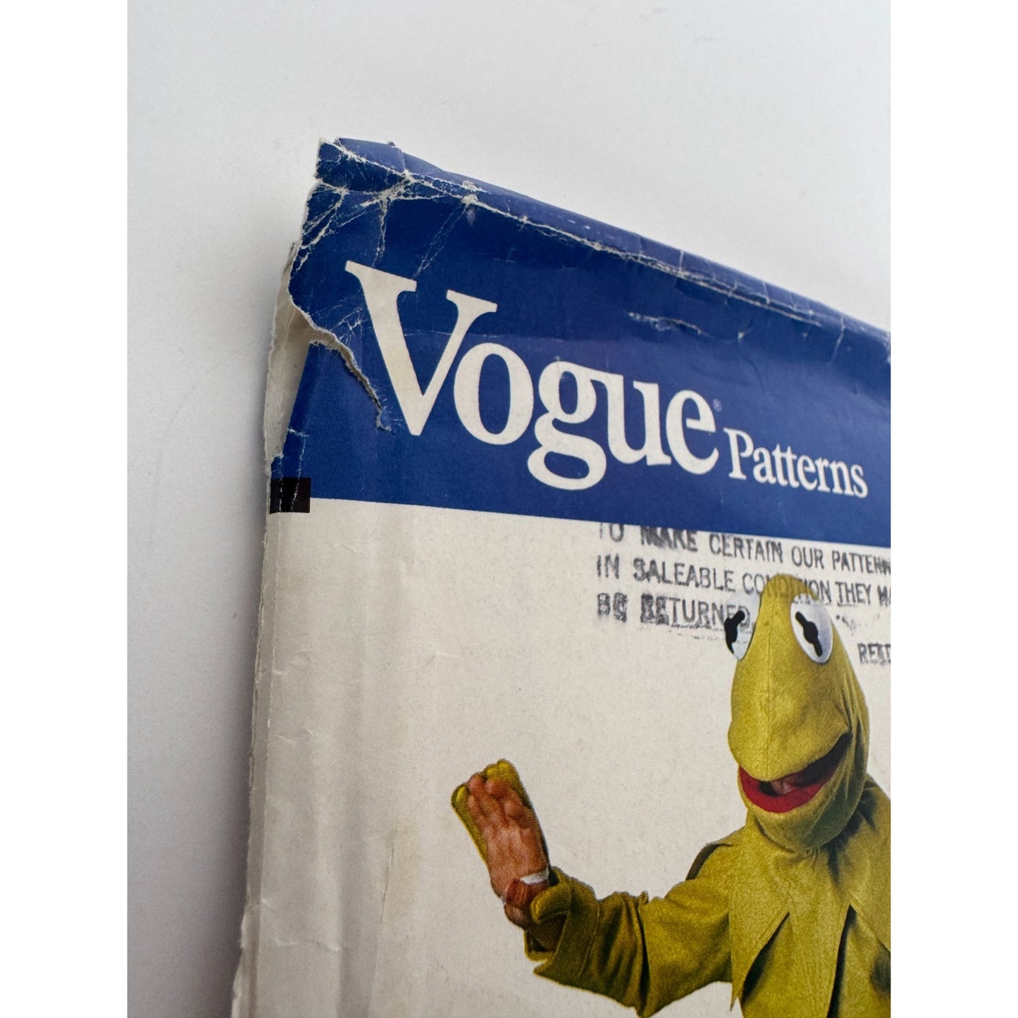 Vogue Sewing Pattern 8476 Kermit Frog Costume Jim Henson Muppet Kids Halloween