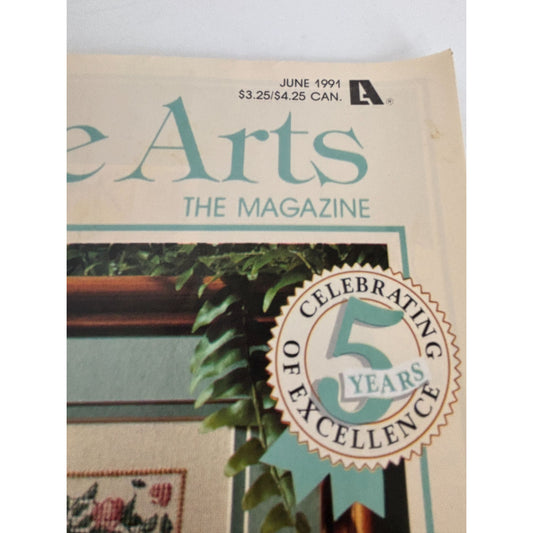 Leisure Arts The Magazine June 1991 Knitting Argyle Sweater Pattern Cross Stitch