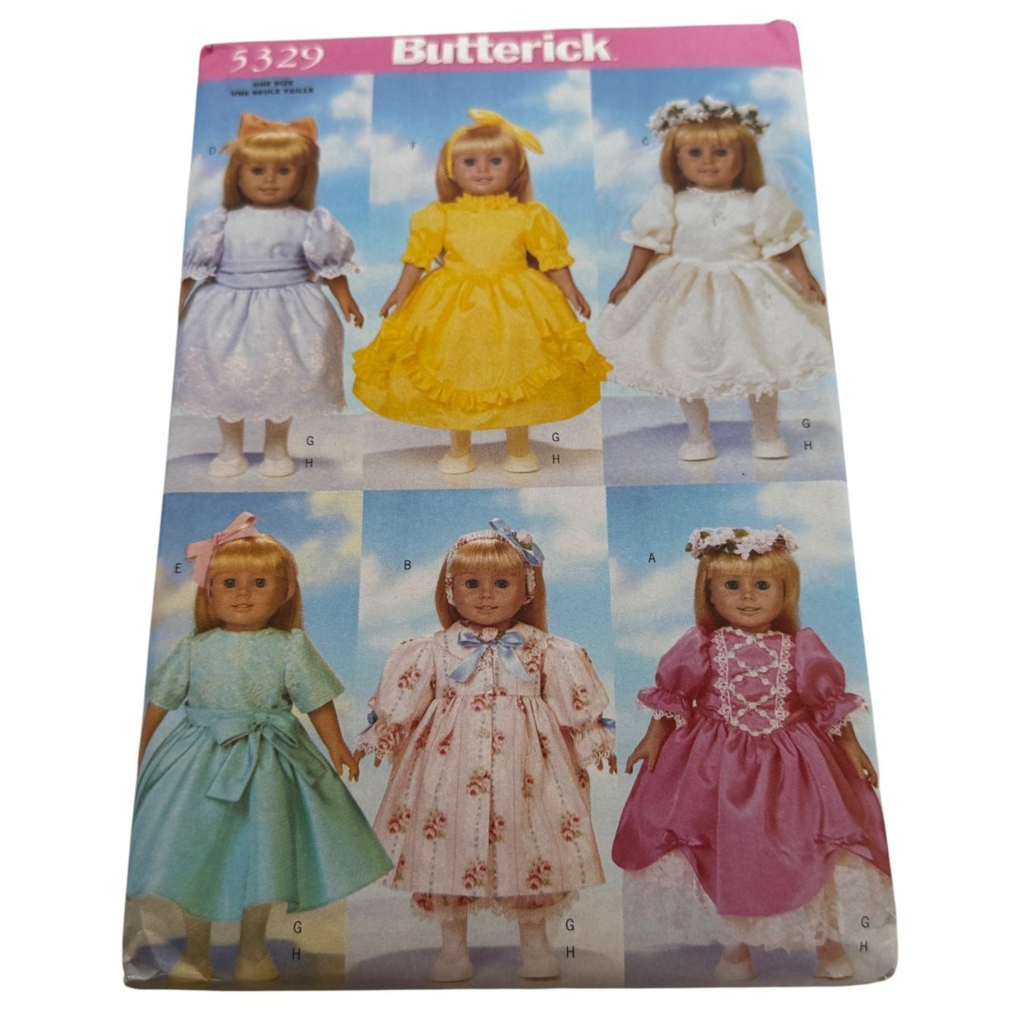 Butterick Sewing Pattern 5329 Doll Formal Dress For 18 inch Dolls Flower Girl