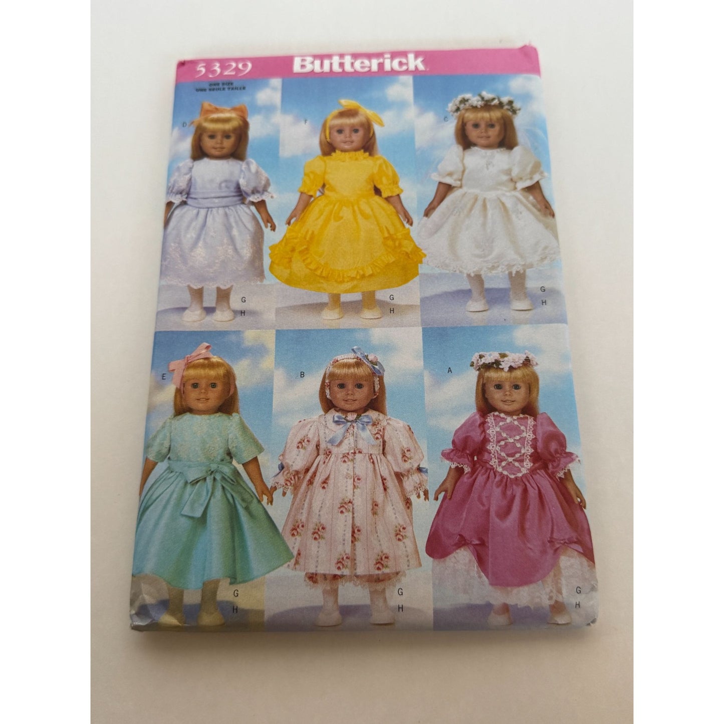 Butterick Sewing Pattern 5329 Doll Formal Dress For 18 inch Dolls Flower Girl