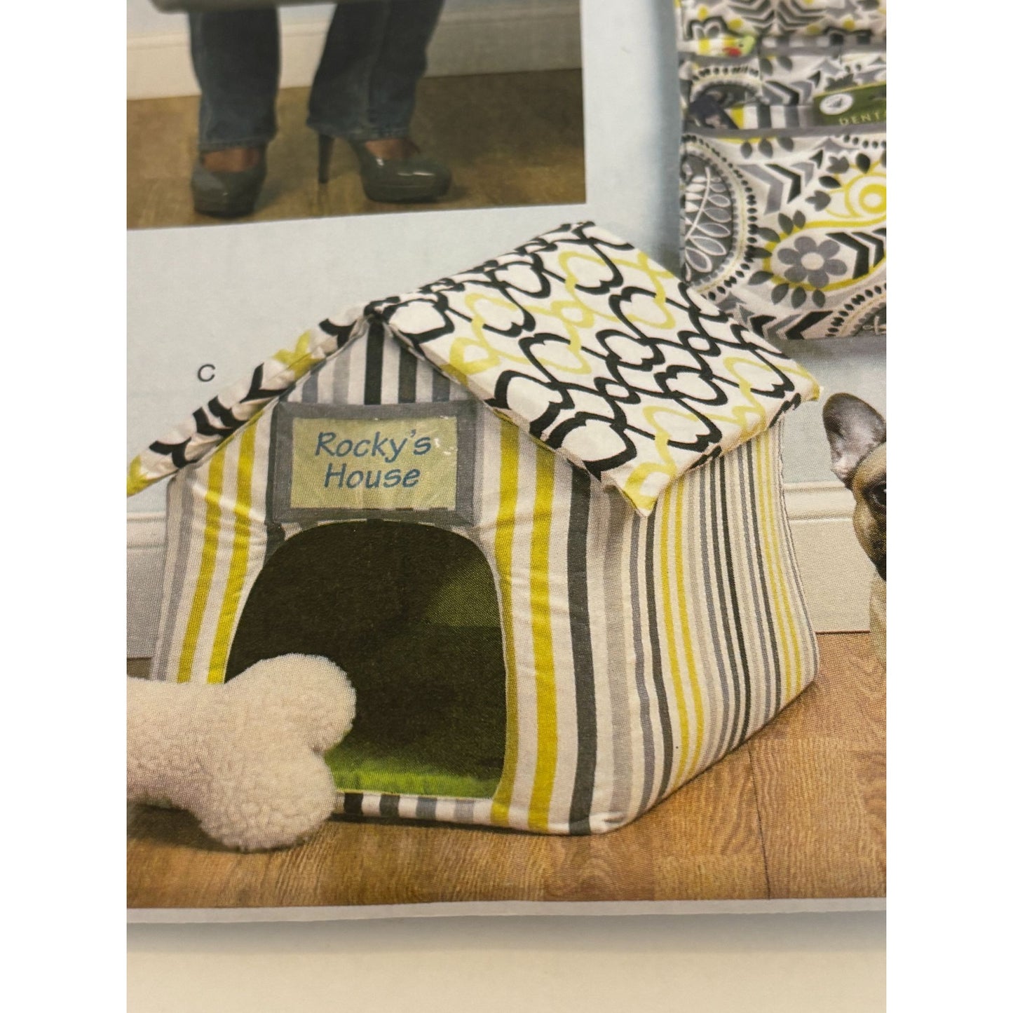 Butterick Waverly Sewing Pattern B5867 Dog House Pet Toy Organizer Tote Bag UC