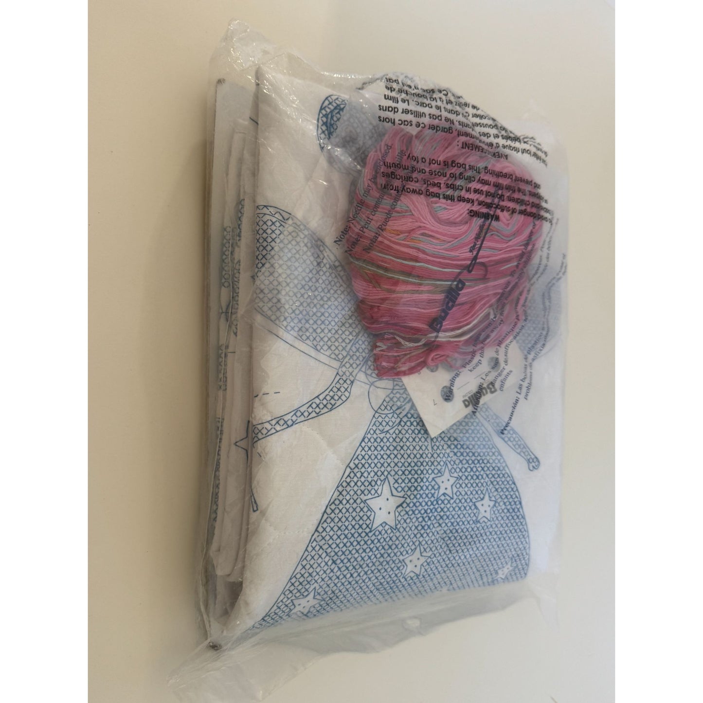 Bucilla Stamped Cross Stitch Baby Bedroom Decor Crib Cover Fairytale Princess