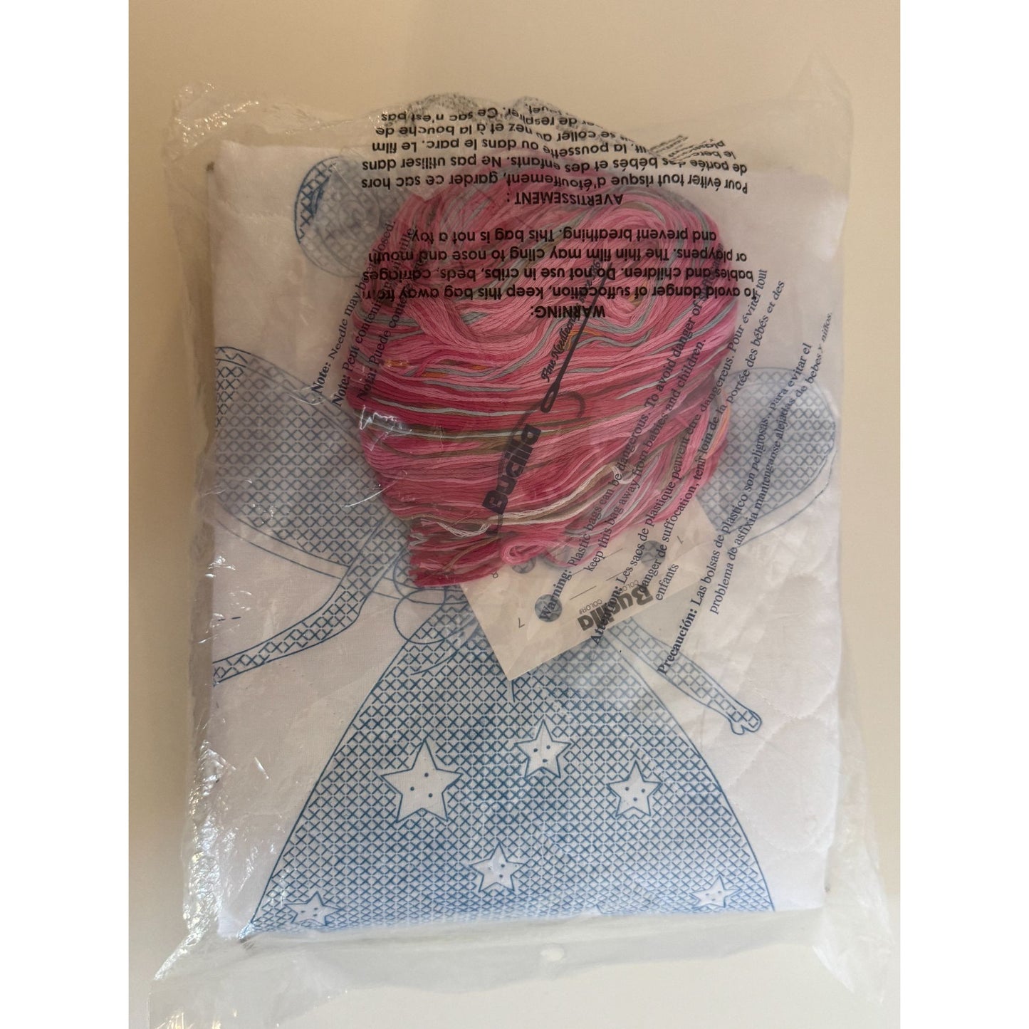 Bucilla Stamped Cross Stitch Baby Bedroom Decor Crib Cover Fairytale Princess