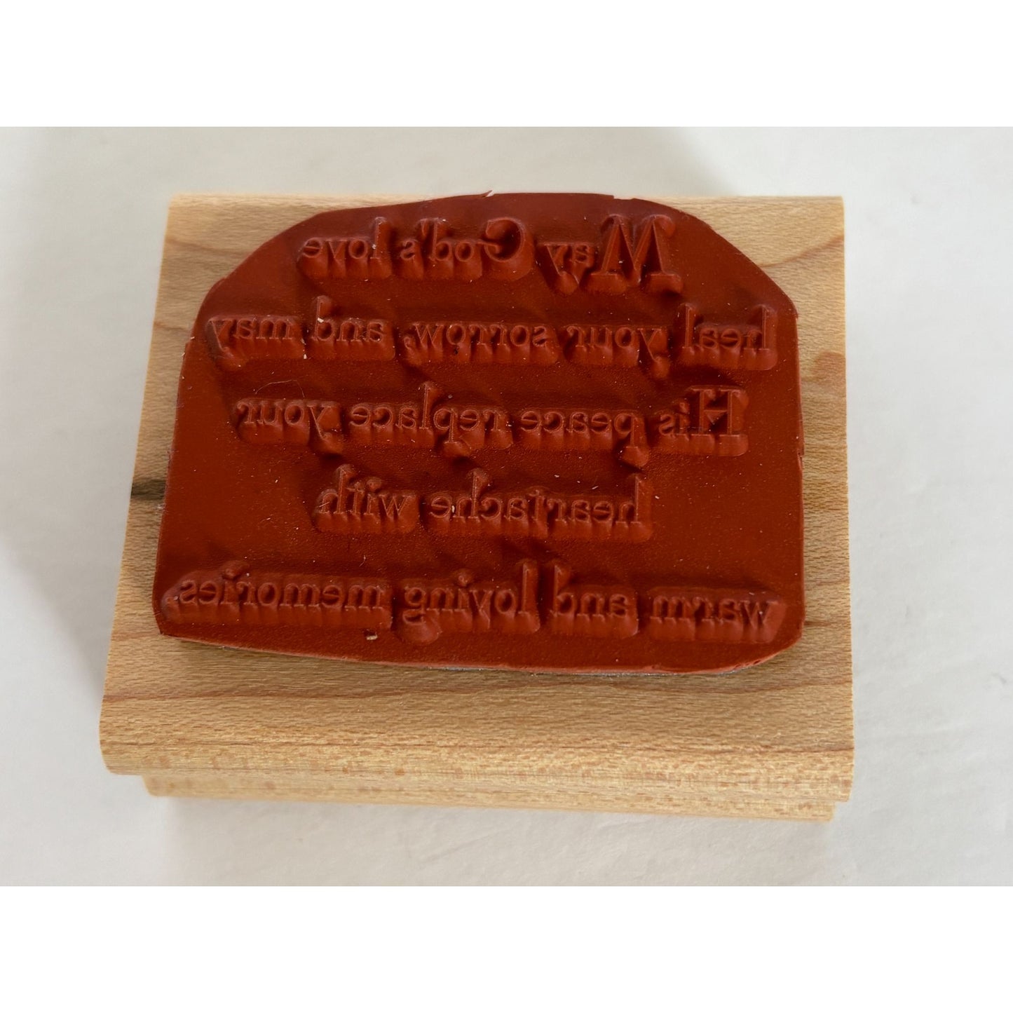 Stampin Up Rubber Stamp Sympathy Card Making Quote Condolences Sentiment Words