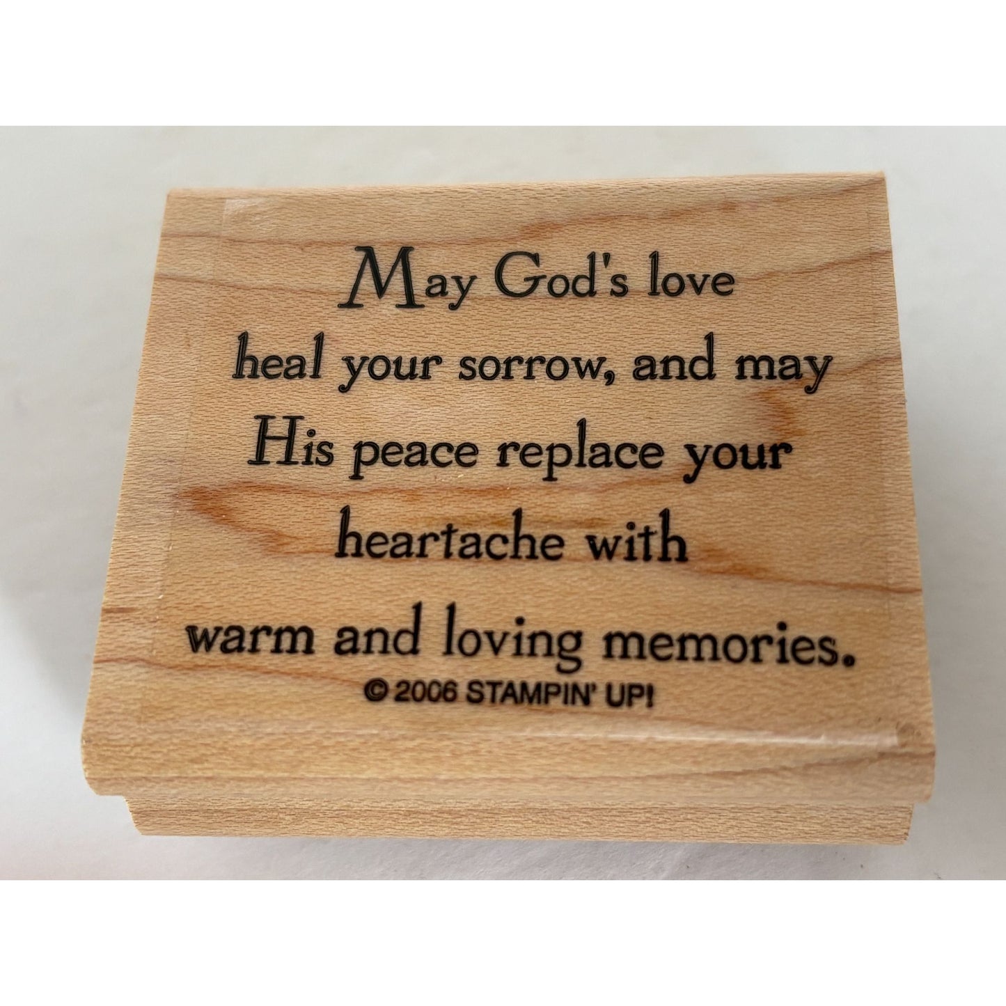Stampin Up Rubber Stamp Sympathy Card Making Quote Condolences Sentiment Words