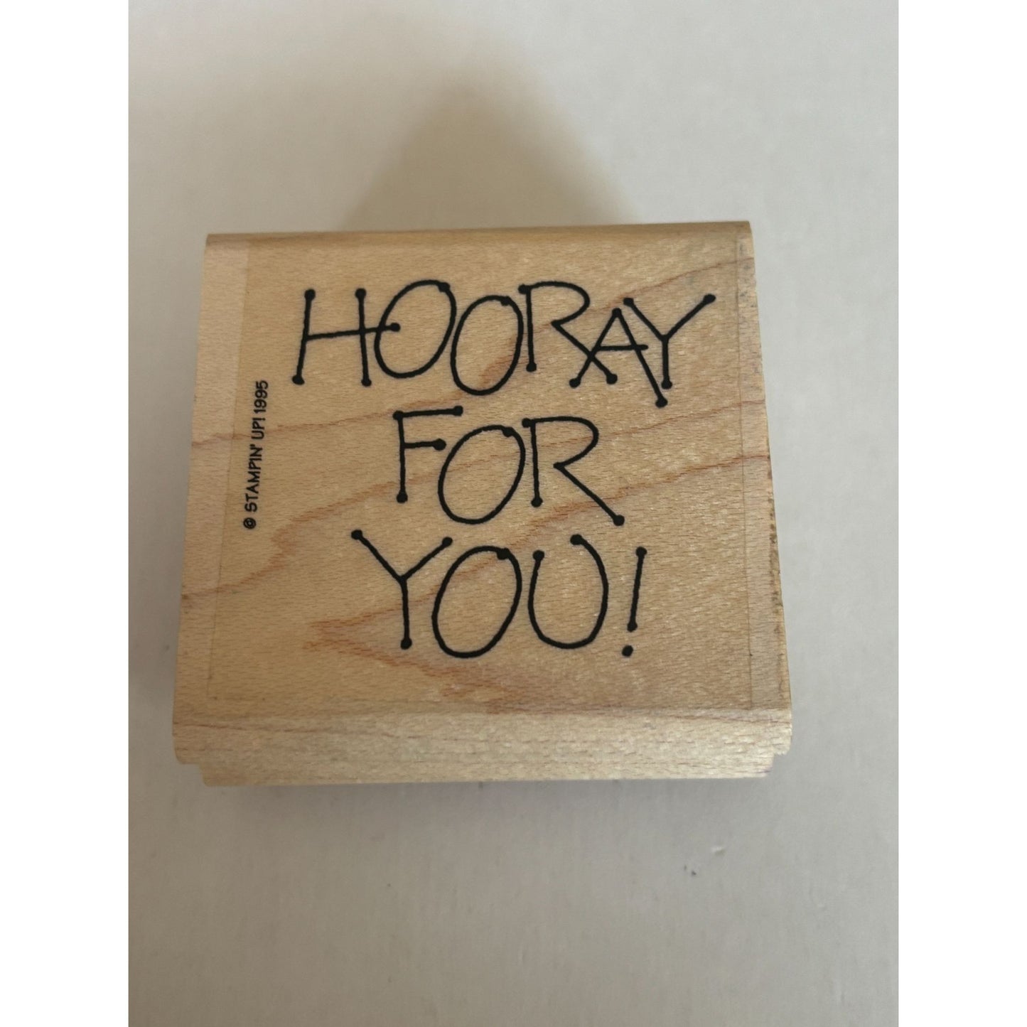 Stampin Up Rubber Stamp Hooray for You Card Making Sentiment Congratulations