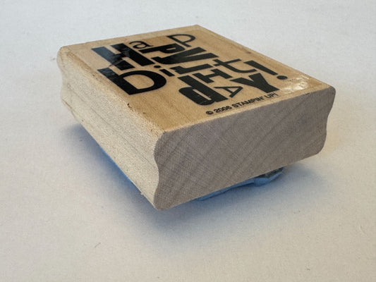 Stampin Up Rubber Stamp Happy Birthday Scramble Words Card Making Crafting Tool
