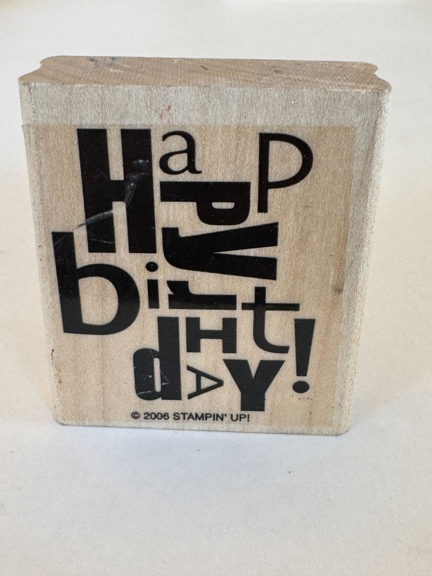 Stampin Up Rubber Stamp Happy Birthday Scramble Words Card Making Crafting Tool