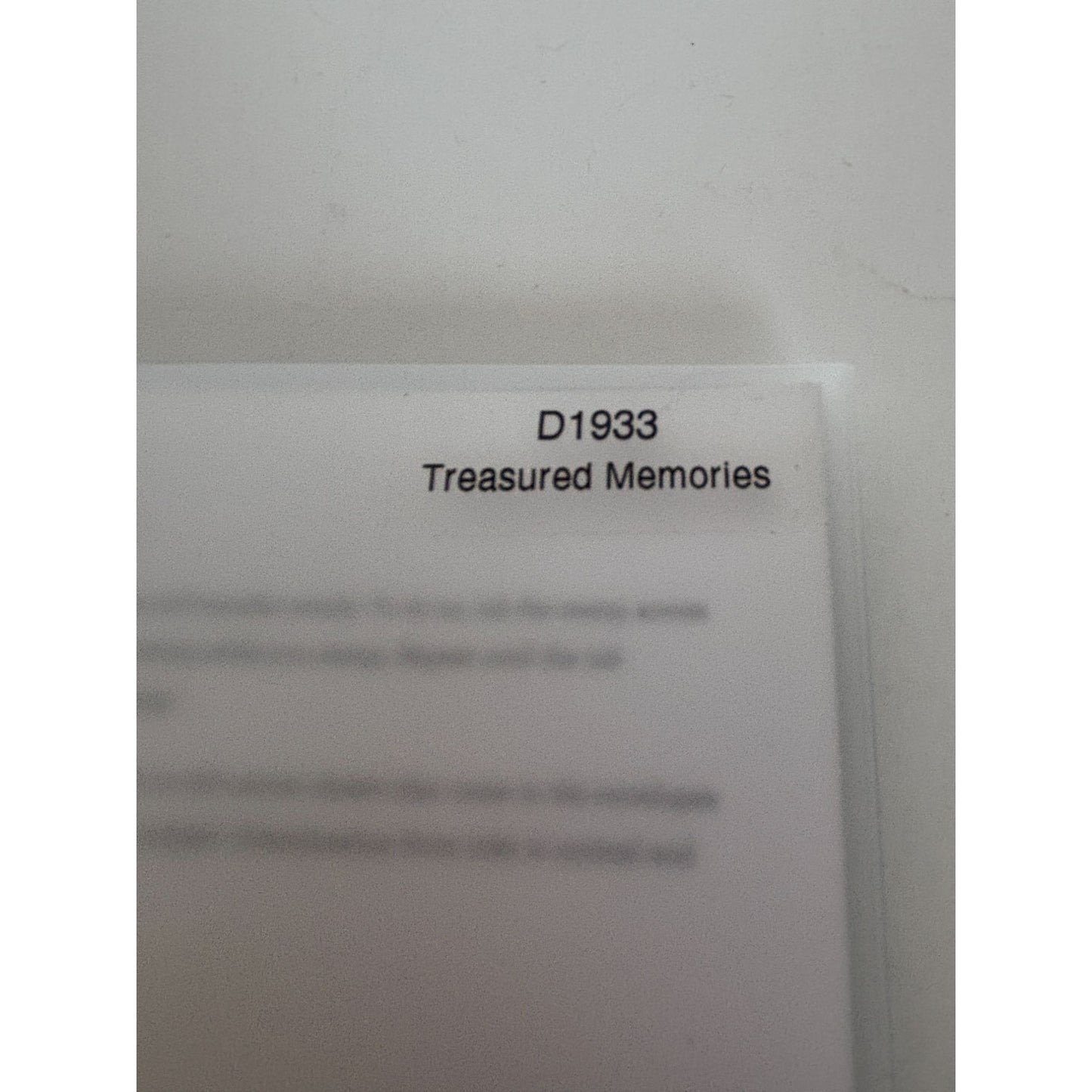 CTMH Acrylic Stamp Set Treasured Memories Sympathy Sentiments Words My Acrylix