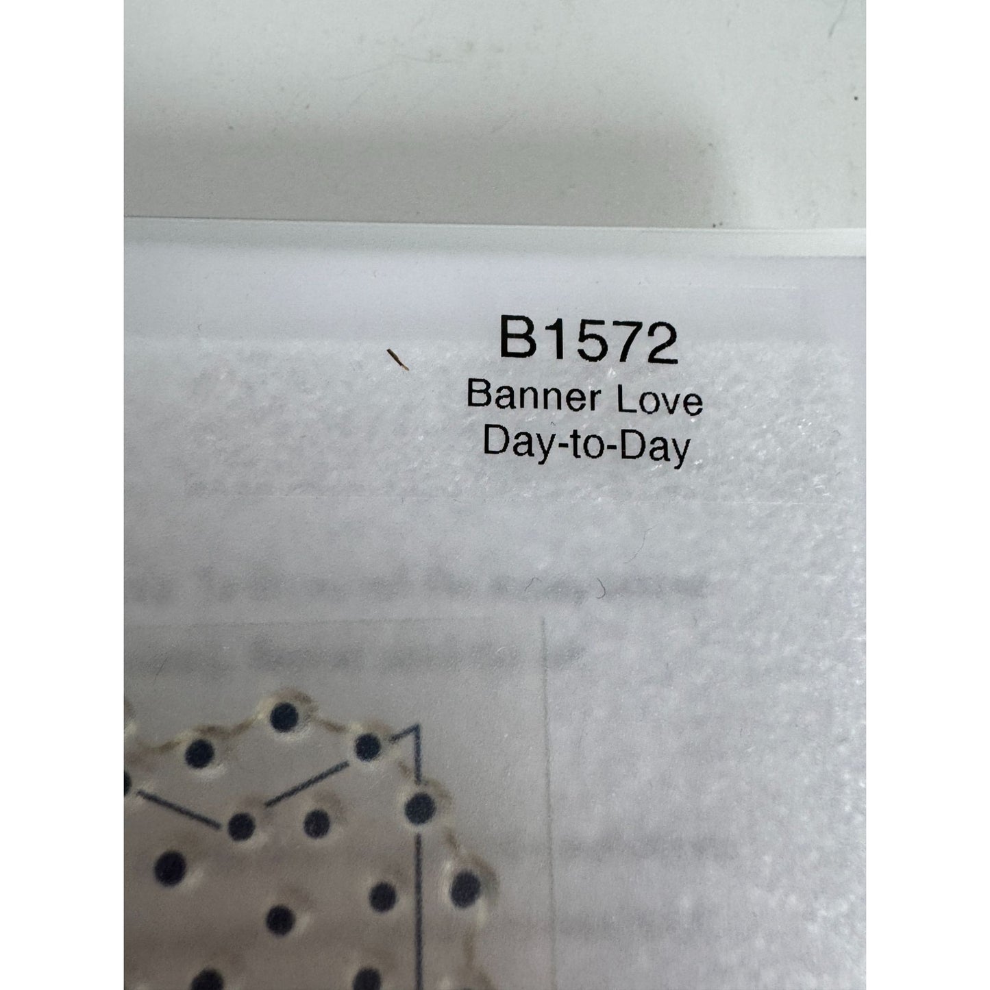 CTMH My Acrylix Acrylic Stamp Set Banner Love Hearts Polka Dots Hello Love B1572