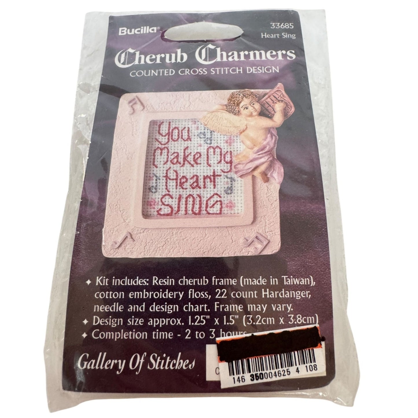 Bucilla Cherub Charmers Counted Cross Stitch Kit You Make my Heart Sing Angel
