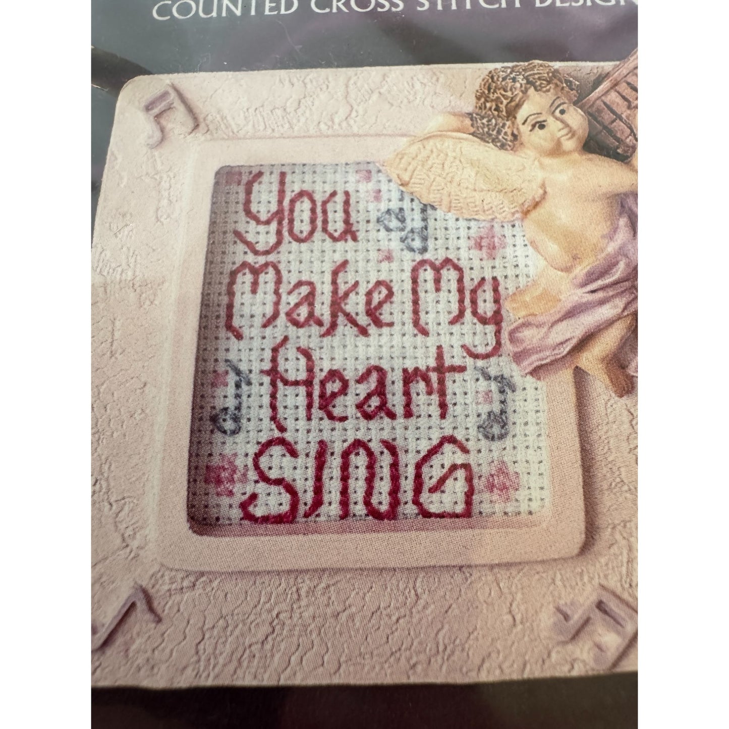 Bucilla Cherub Charmers Counted Cross Stitch Kit You Make my Heart Sing Angel