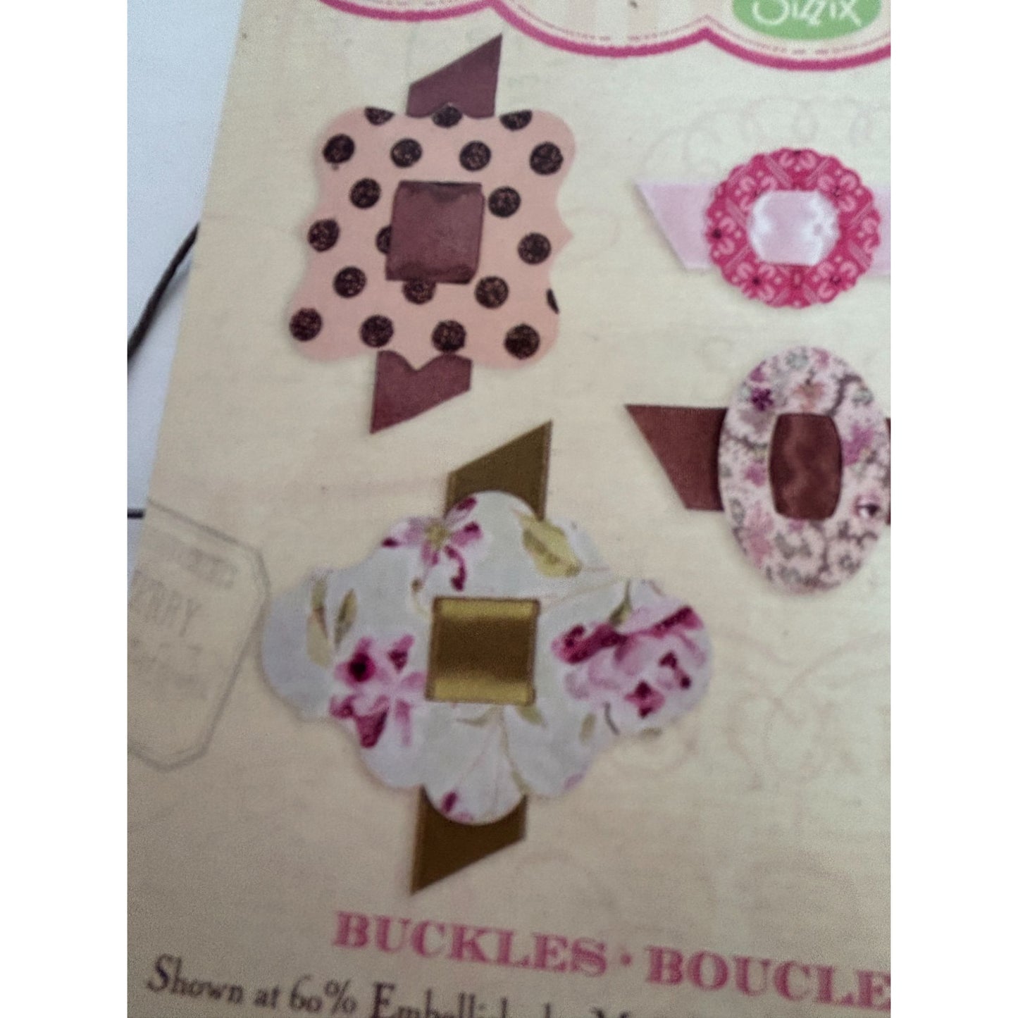 Sizzix Large Die Buckles Set Sizzlits Brenda Walton Crafting Scrapbooking 658333