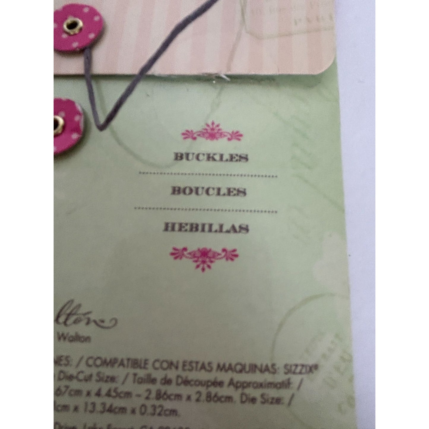 Sizzix Large Die Buckles Set Sizzlits Brenda Walton Crafting Scrapbooking 658333