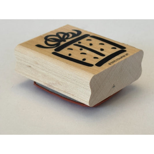 Stampin Up Rubber Stamp Gift Box Birthday Present Holidays Gift Tag Card Making