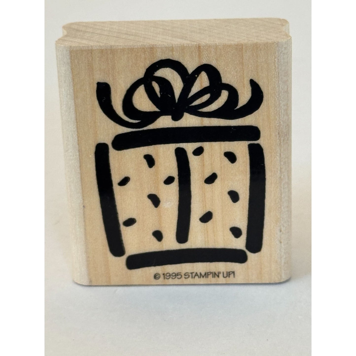 Stampin Up Rubber Stamp Gift Box Birthday Present Holidays Gift Tag Card Making