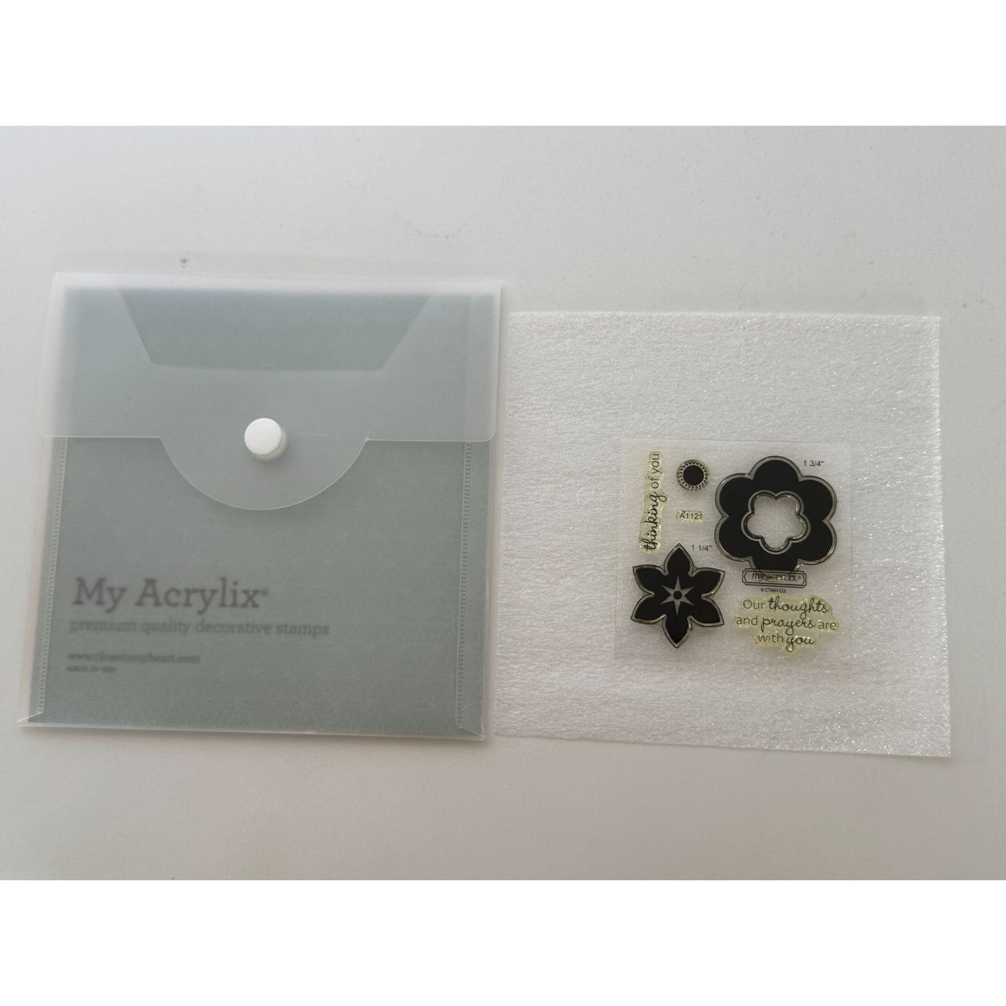 CTMH My Acrylix Acrylic Stamp Set Blossom Everyday Life Thoughts and Prayers