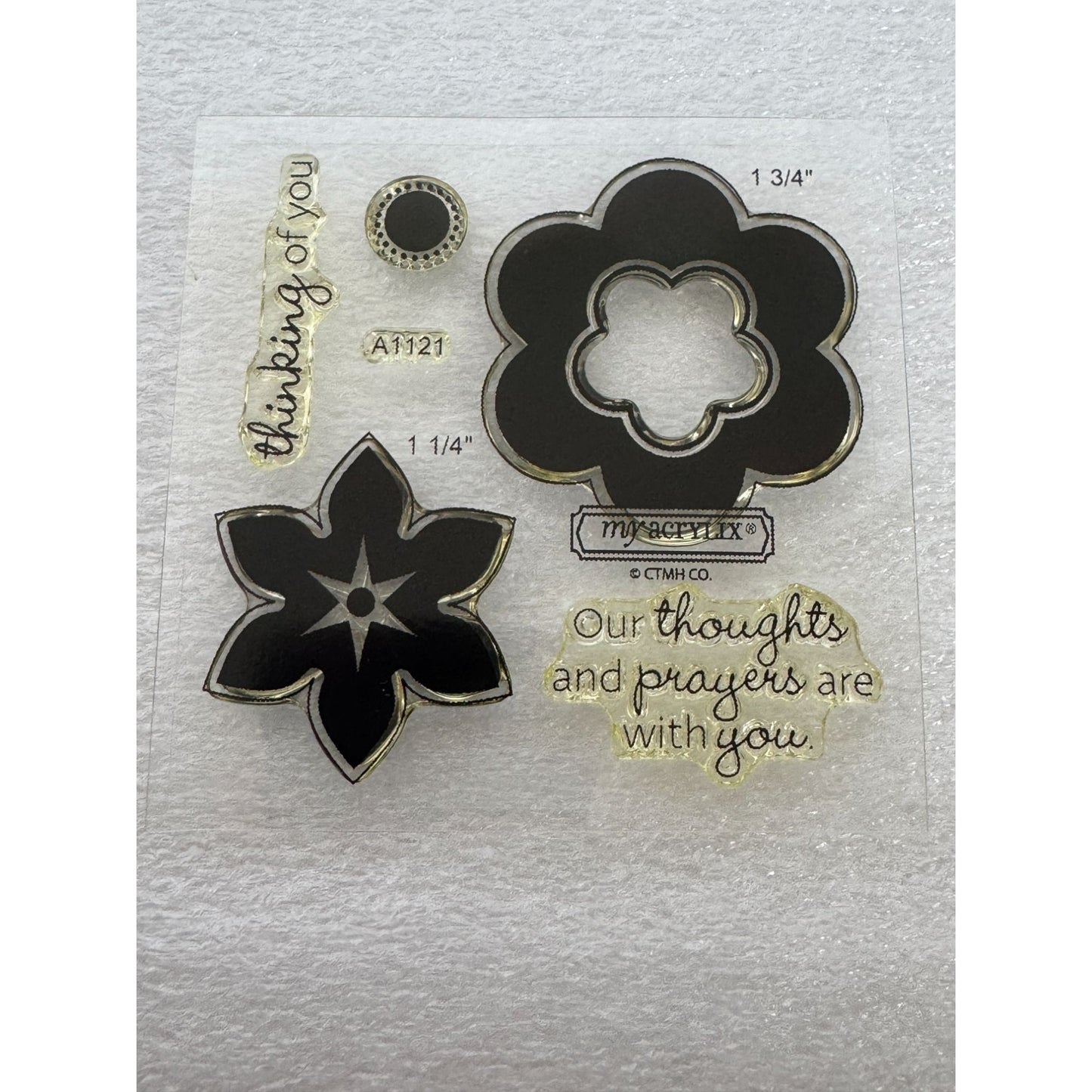 CTMH My Acrylix Acrylic Stamp Set Blossom Everyday Life Thoughts and Prayers