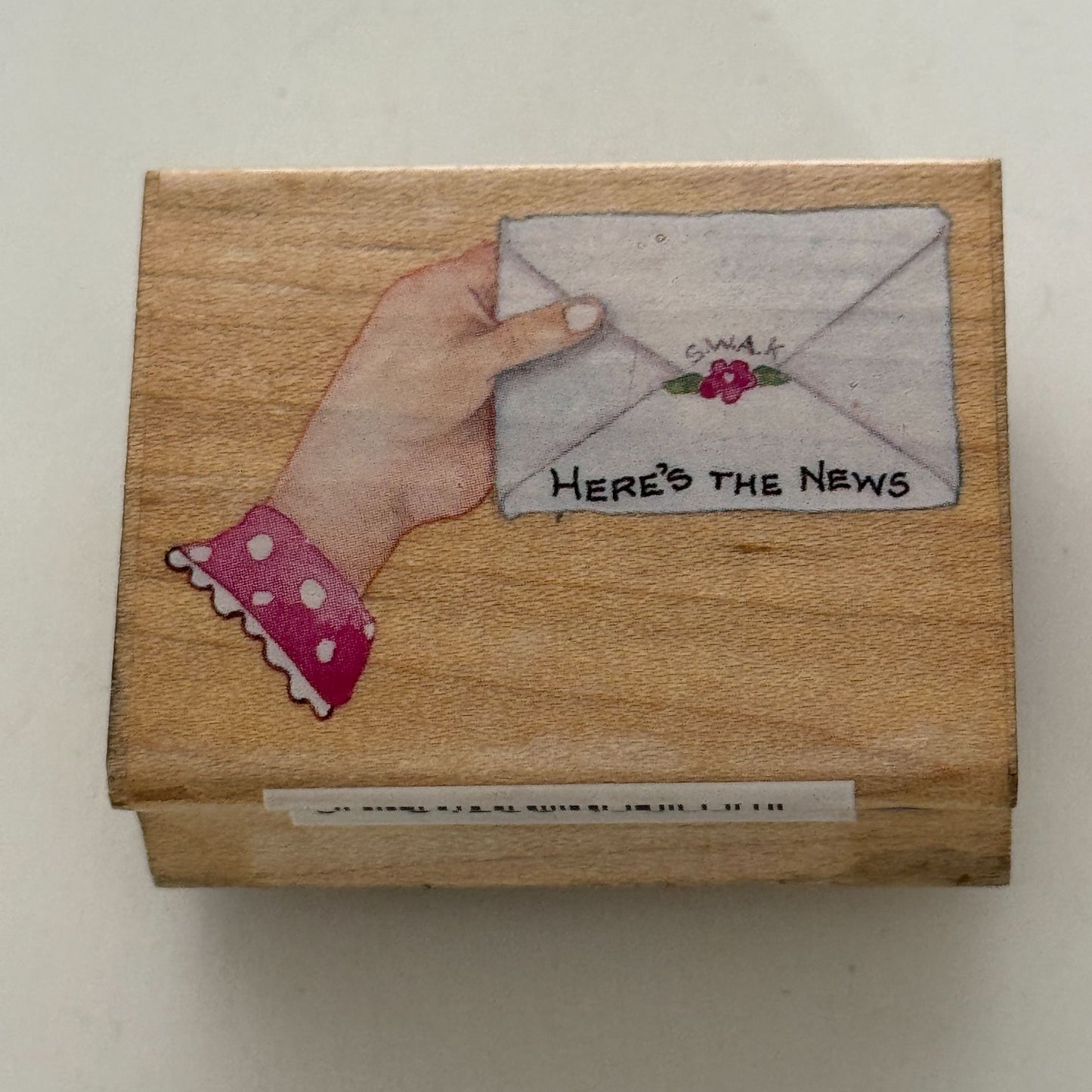 All Night Media Rubber Stamp Here is the News Envelope Snail Mail Susan Branch