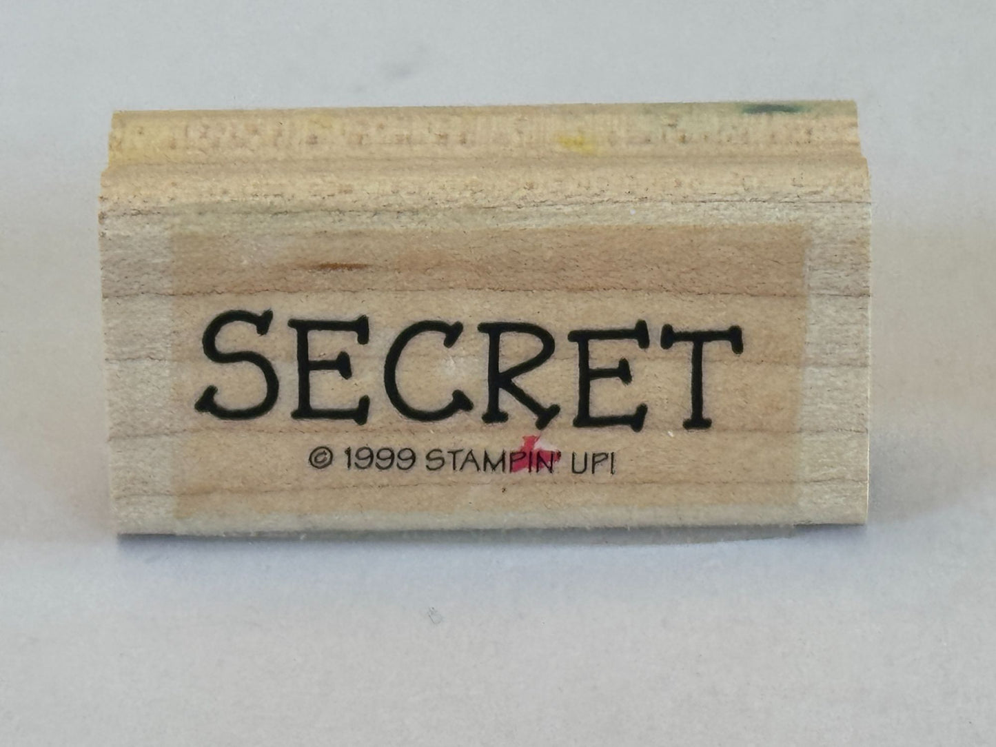 Stampin Up Rubber Stamp Secret Card Making Word Sentiment Wood Mounted