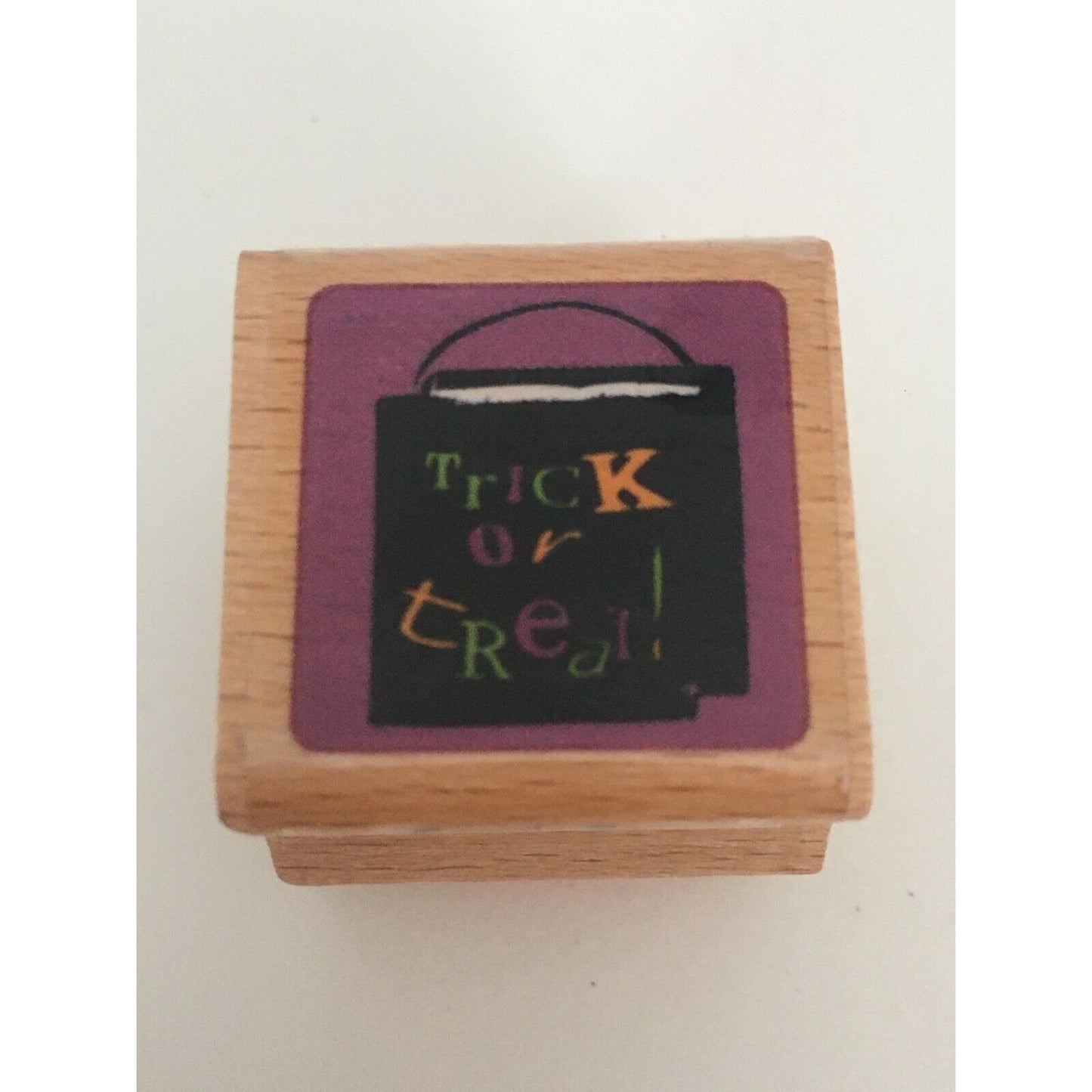 Doodles By Design Rubber Stamp Candy Bag Trick Treat Halloween Set of 2 #K46