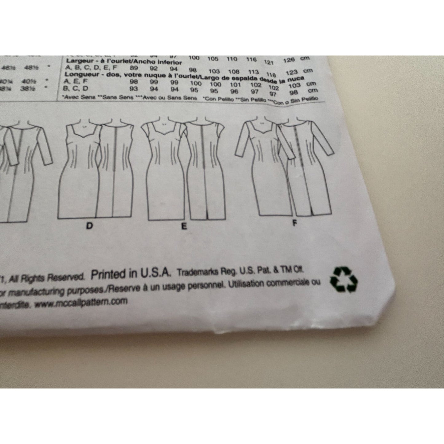 McCalls Sewing Pattern M7085 Sheath Dress Easy Sizes 14-22 Square Neck Neckline