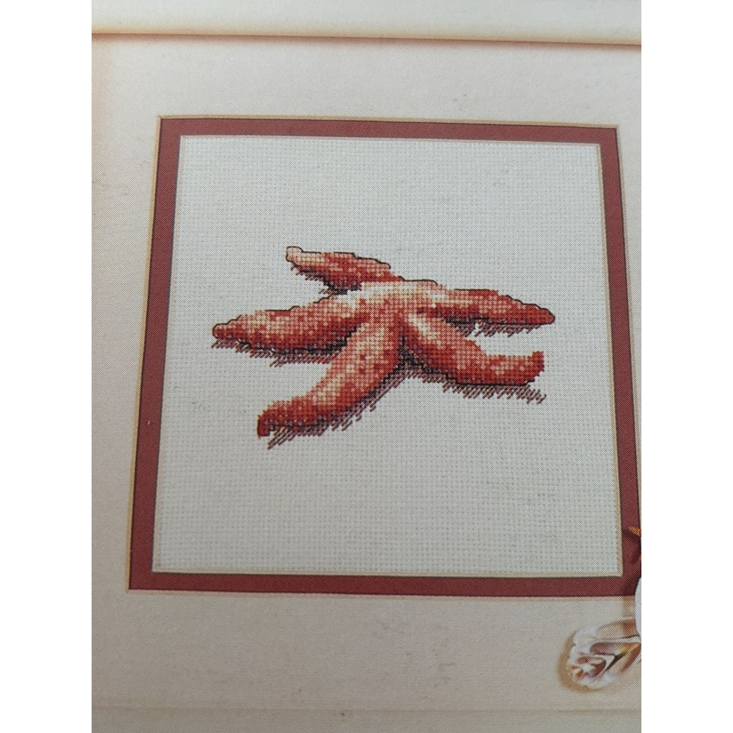 Green Apple Cross Stitch Pattern Starfish and Cockle Sea Shell Jewels of the Sea