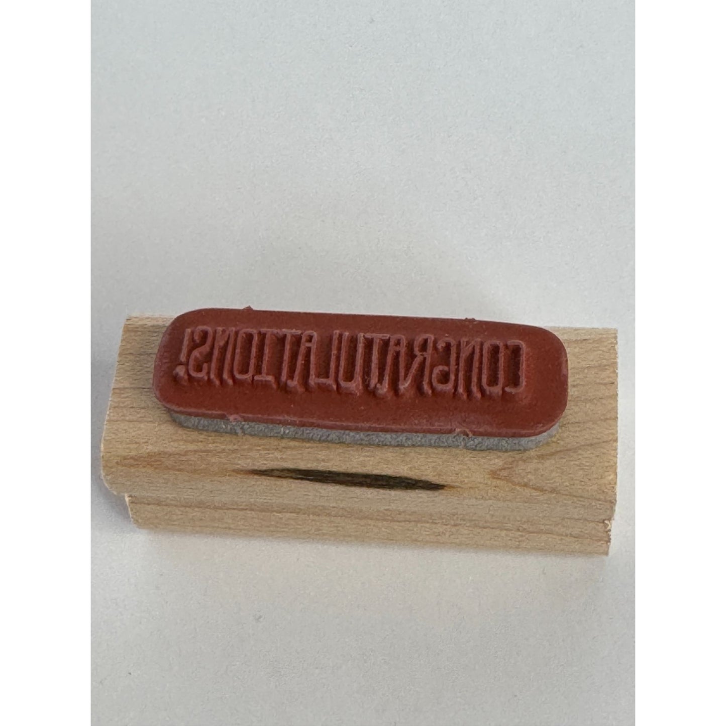 Stampin Up Rubber Stamp Congratulations Retirement Card Making Word Sentiment