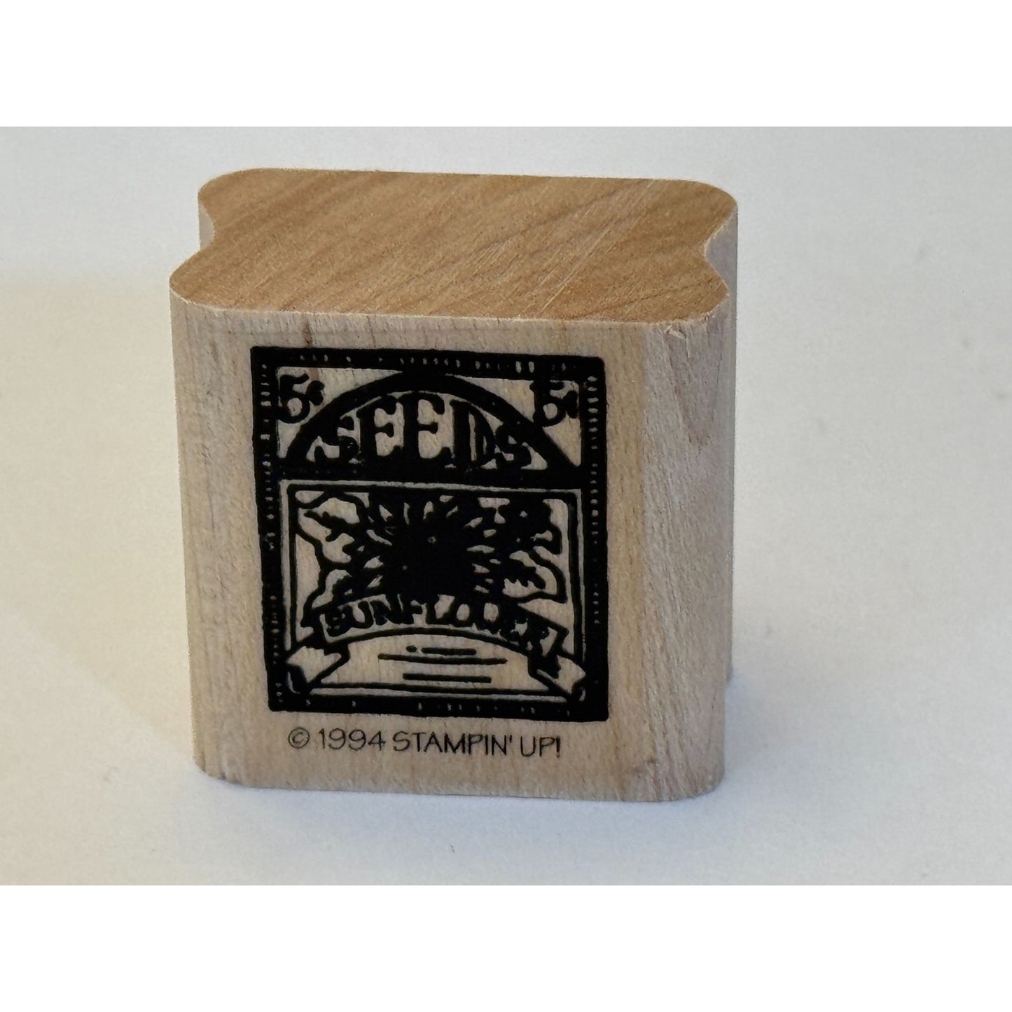 Stampin Up Rubber Stamp Sunflower Seed Packet Gardening Garden Plants Farm Craft