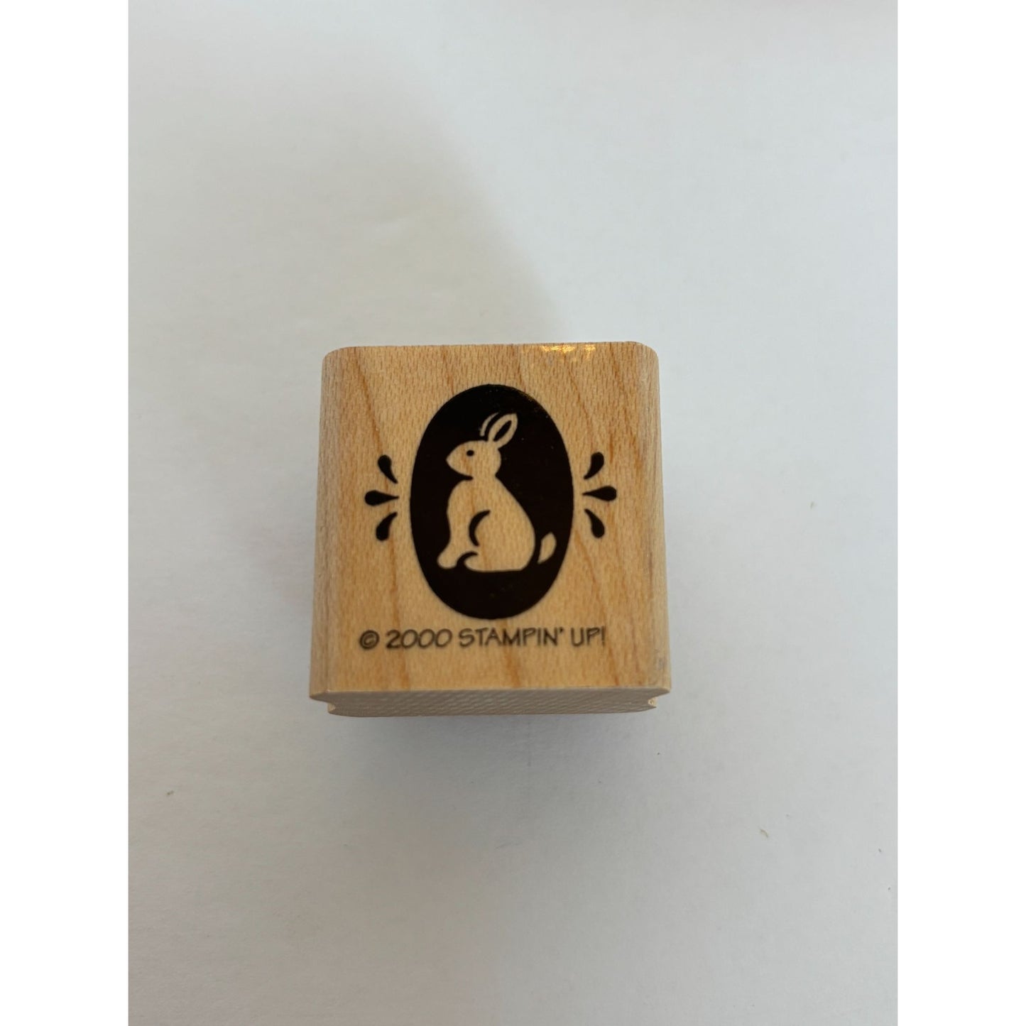 Stampin Up Wooden Rubber Stamp Set Decorate Easter Eggs Bunny Grass Spring 2000