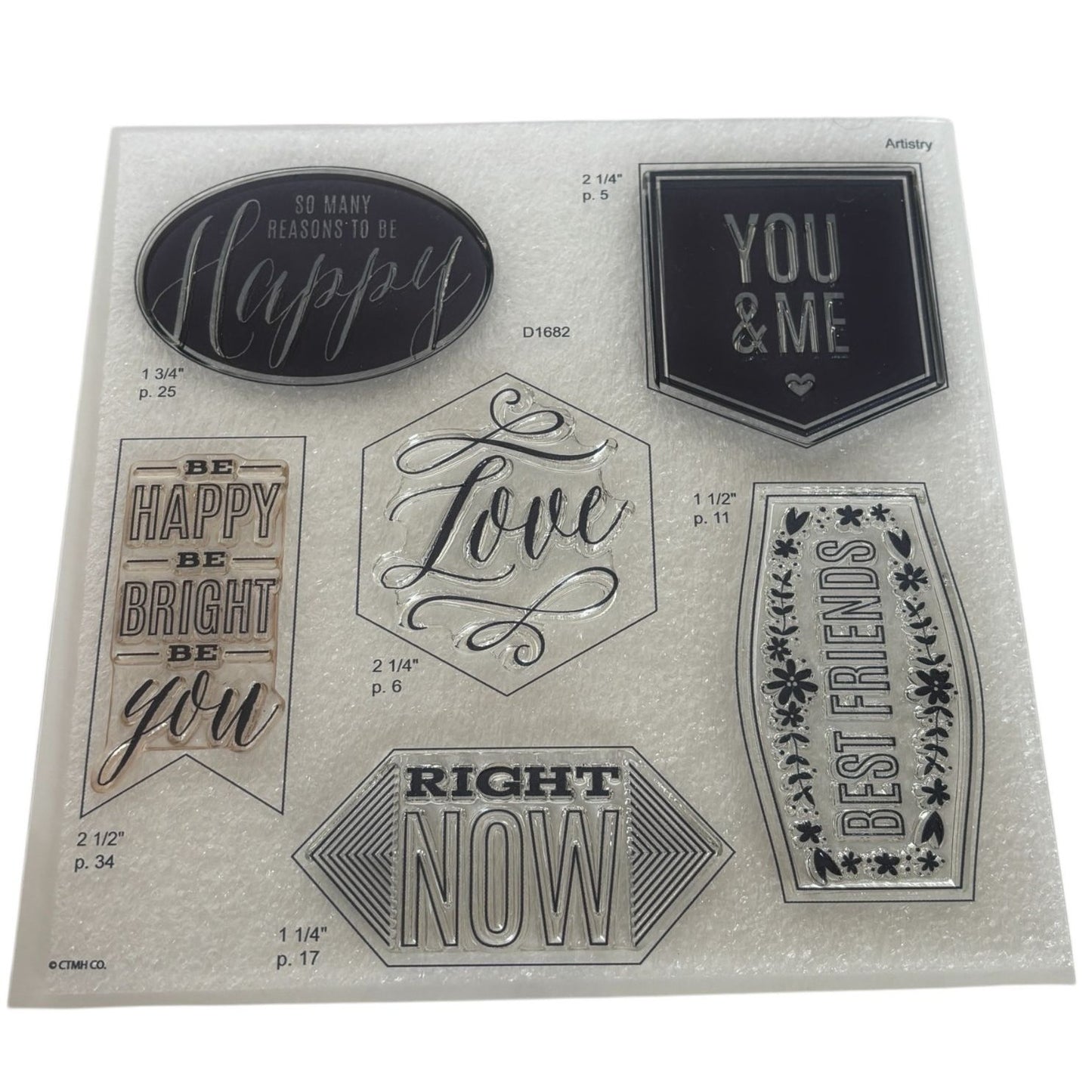 CTMH My Acrylix Acrylic Stamp Set Love Right Now Cricut Collection You and Me