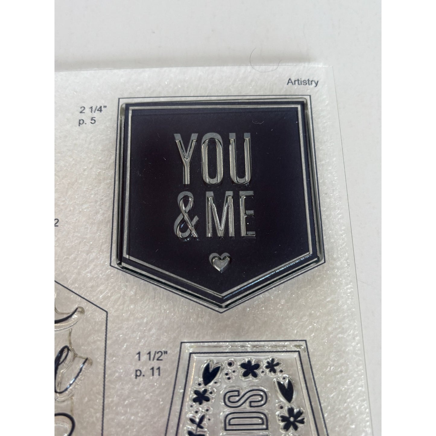 CTMH My Acrylix Acrylic Stamp Set Love Right Now Cricut Collection You and Me