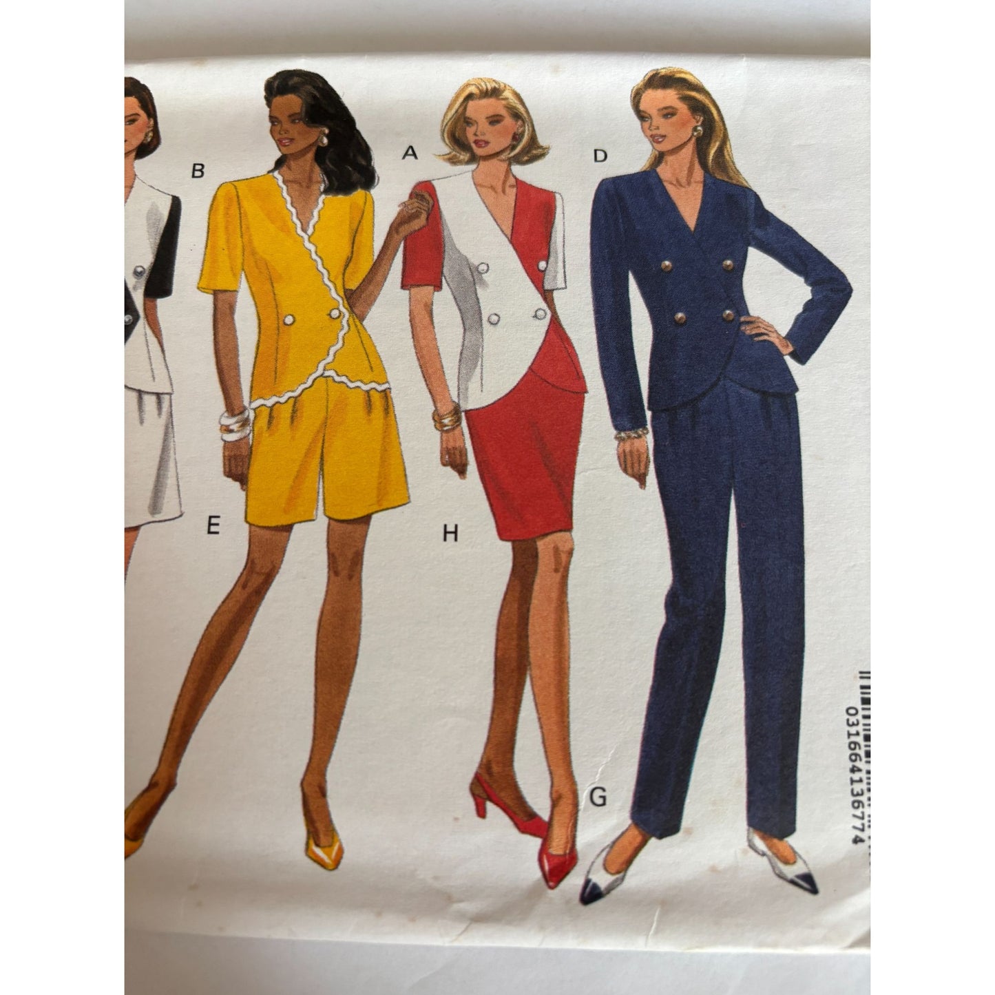 Butterick Sewing Pattern 6221 Work Suit Skirt Shorts Pants Outfit Uncut 18 20 22