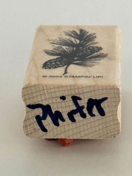 Stampin Up Rubber Stamp Pinecones Branch Christmas Card Making Nature Holidays