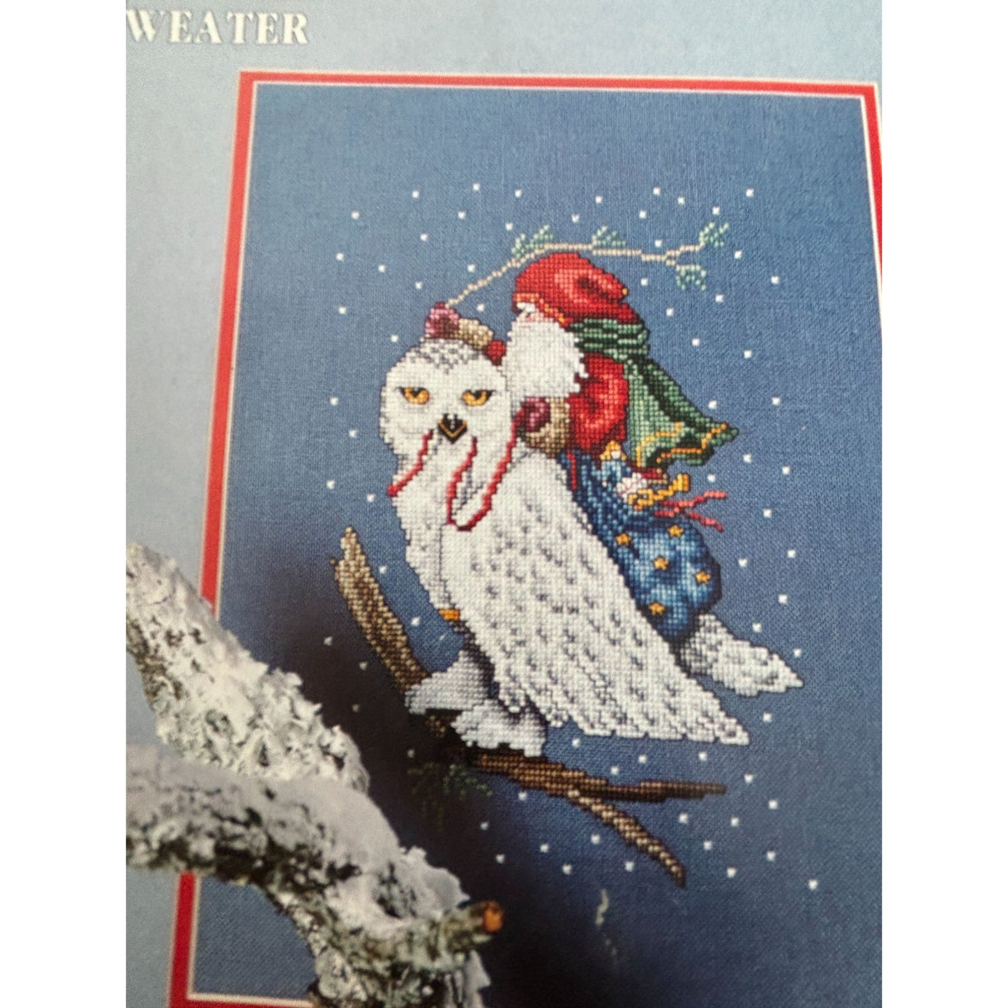 For The Love of Cross Stitch Magazine January 1992 Cat Mother Christmas Santa