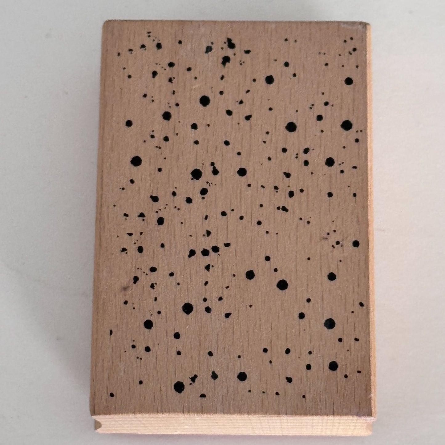 Cam and Chloe Rubber Stamp Speckled Background Ink Splatter Paint Spots Craft Cardmaking Wood Mounted