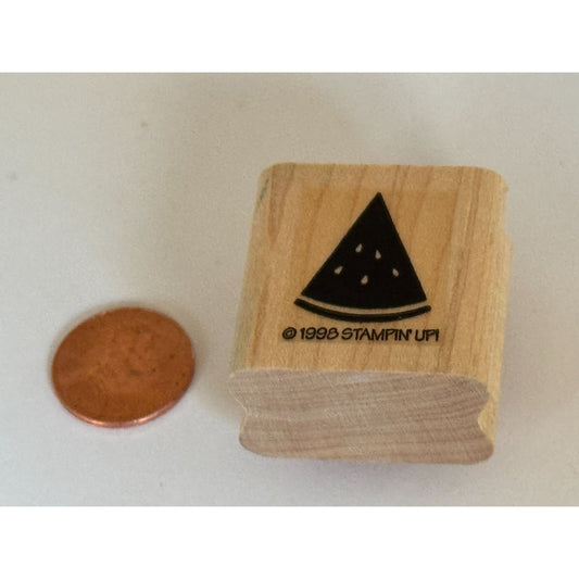 Stampin Up Rubber Stamp Watermelon Slice Summer Fruit Fourth of July Card Making