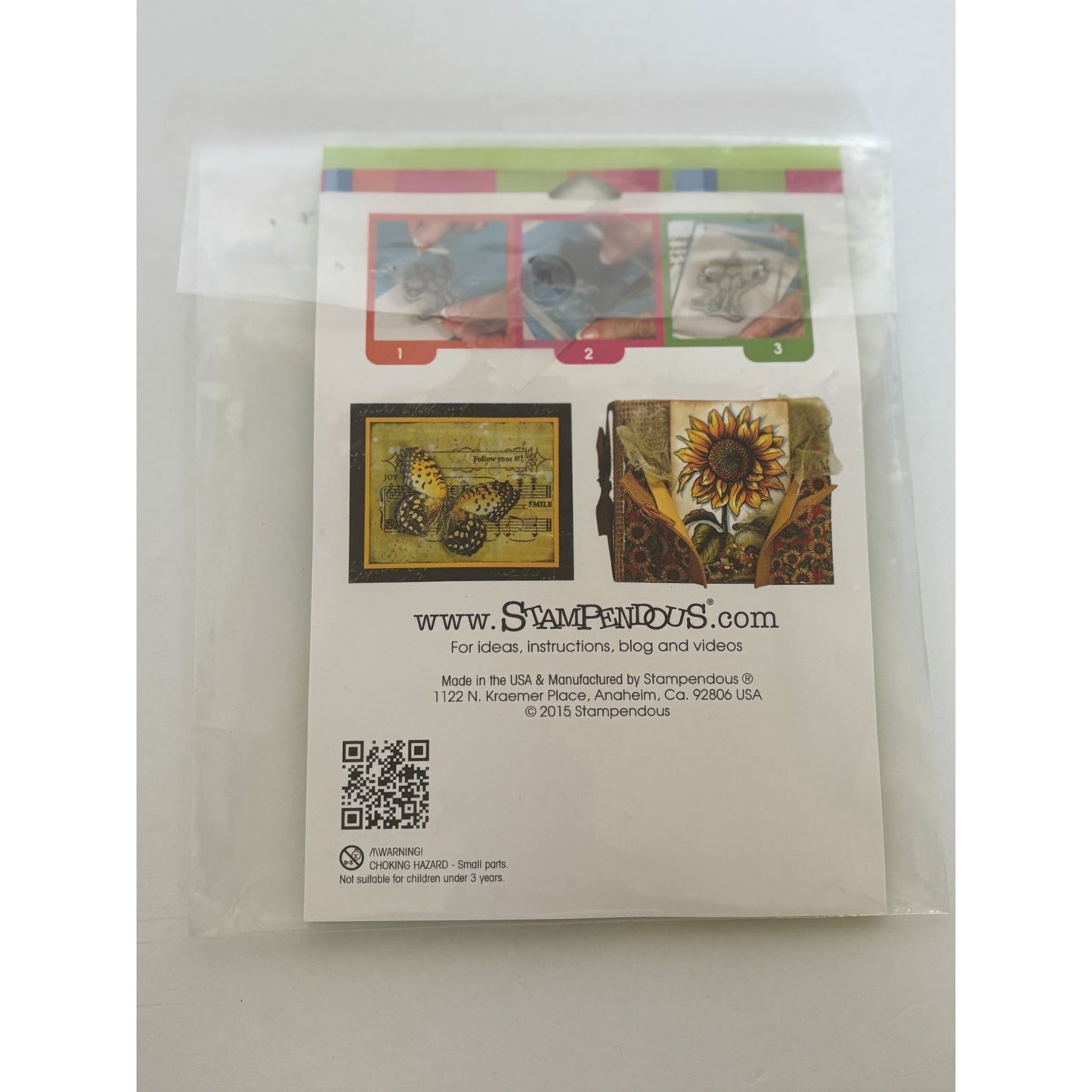 Stampendous Cling Rubber Stamp Christmas Pinecone and Holly Card Making Holidays