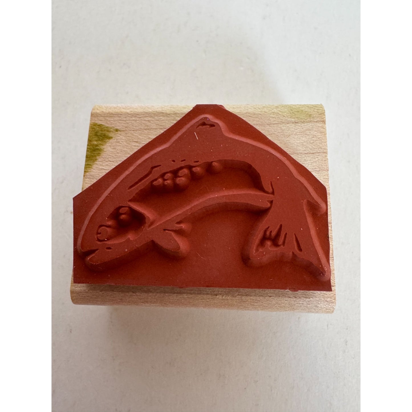 Stampin Up Rubber Stamp Set Gone Fishing Tackle Fish Hook Trout Fathers Day Dad