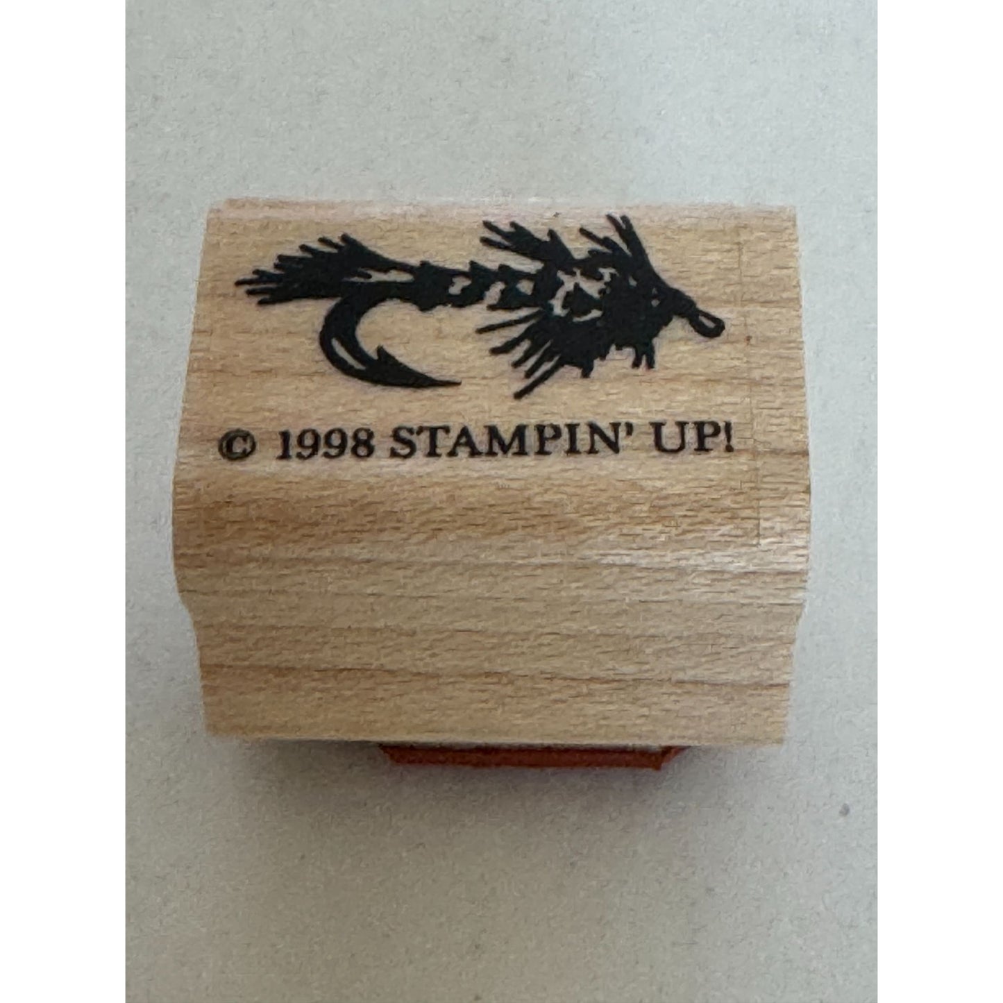 Stampin Up Rubber Stamp Set Gone Fishing Tackle Fish Hook Trout Fathers Day Dad
