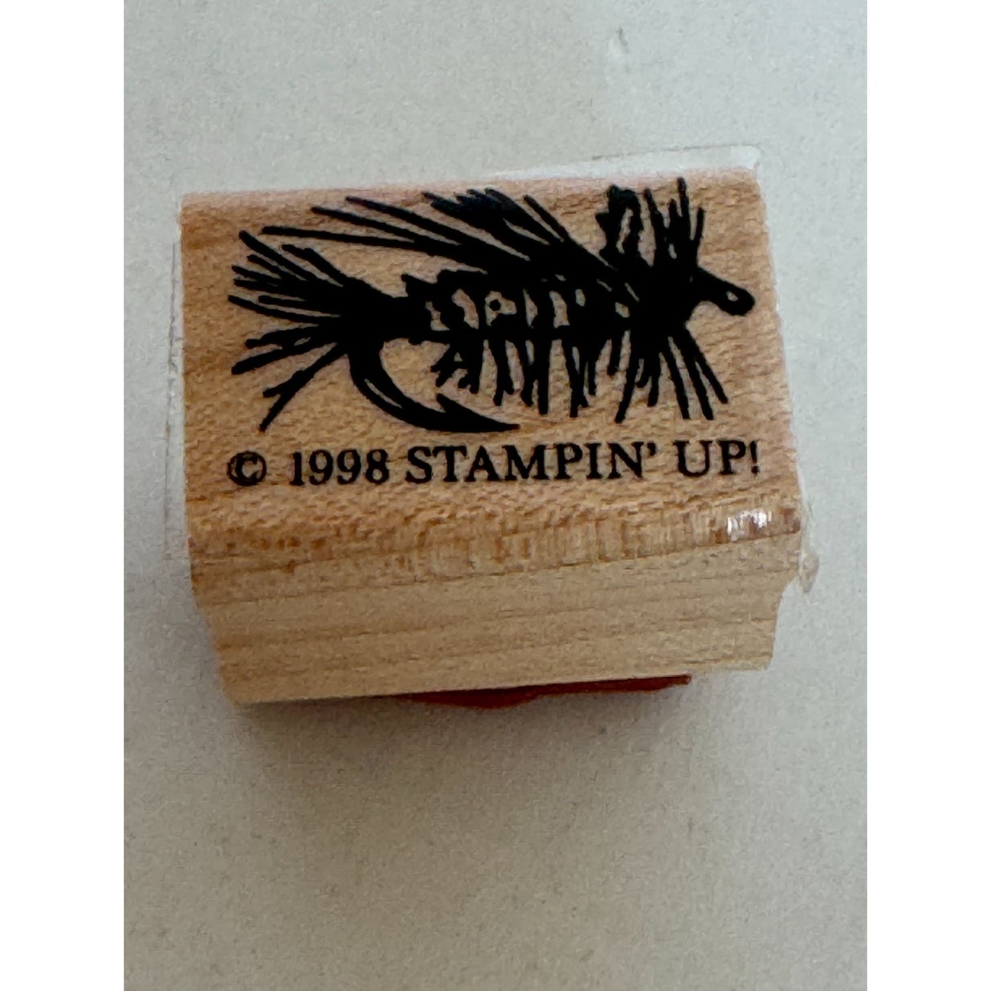 Stampin Up Rubber Stamp Set Gone Fishing Tackle Fish Hook Trout Fathers Day Dad
