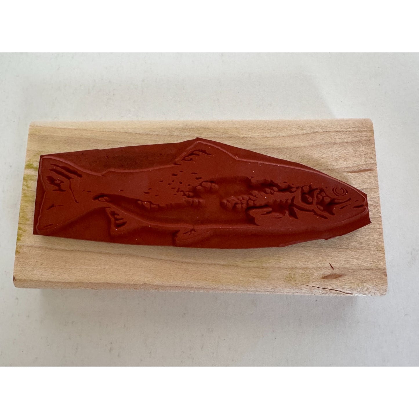 Stampin Up Rubber Stamp Set Gone Fishing Tackle Fish Hook Trout Fathers Day Dad