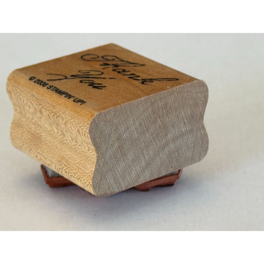 Stampin Up Rubber Stamp Thank You Card Making Words Gratitude Sentiment Cursive