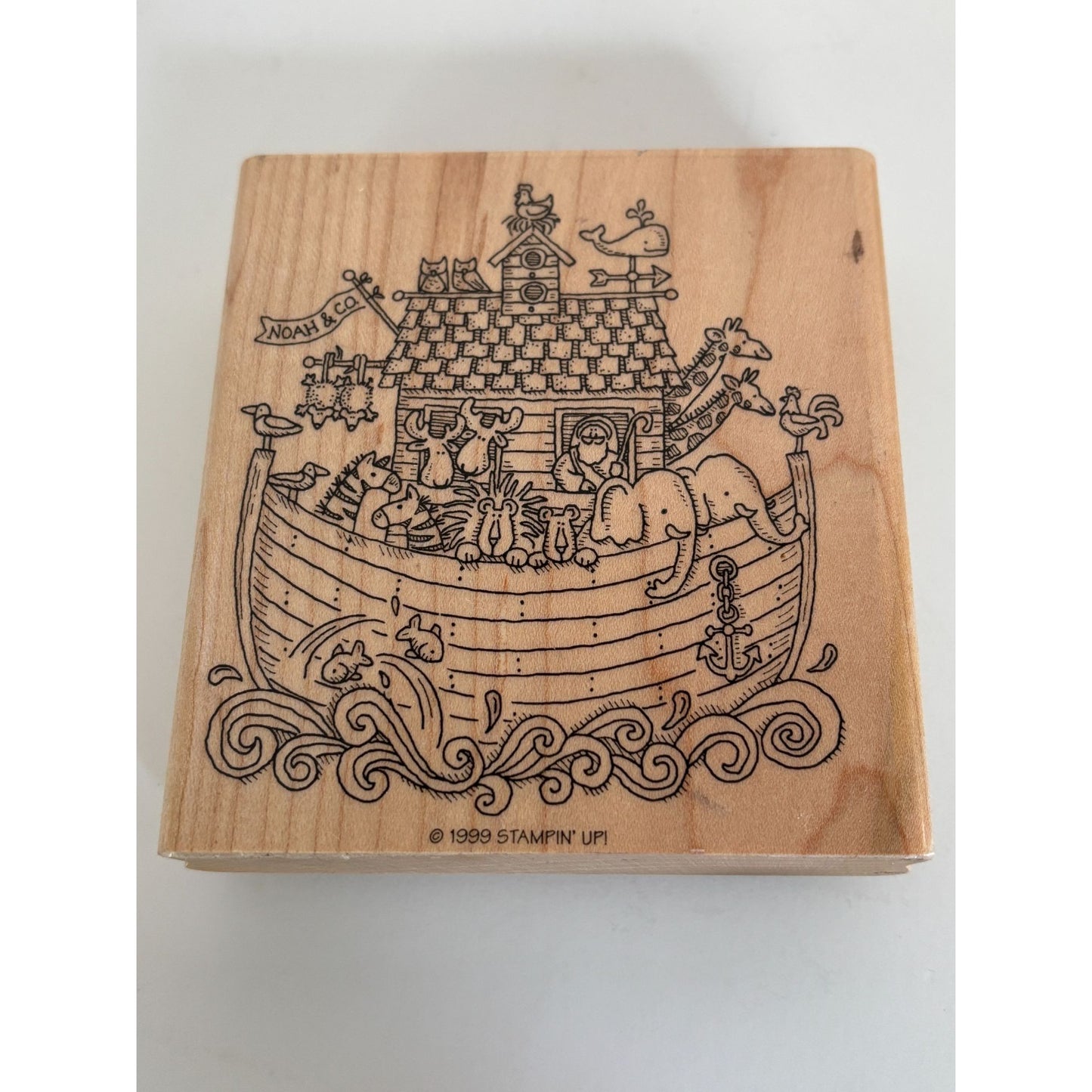 Stampin Up Rubber Stamp Noahs Ark Bible Story Christian Animals Giraffe Lions